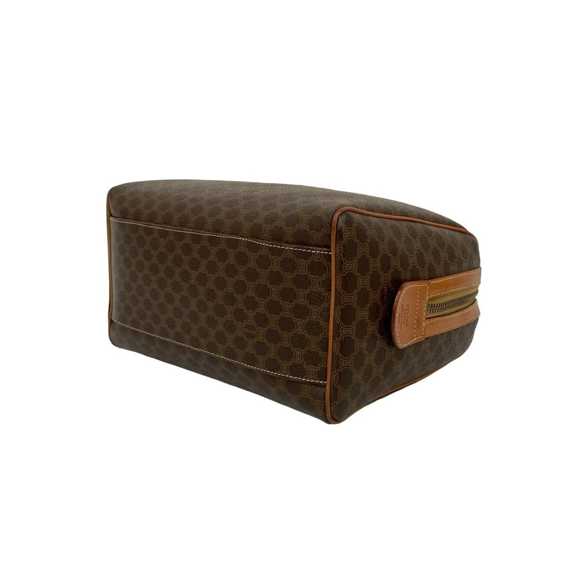 CELINE Brown Leather Boston Bag