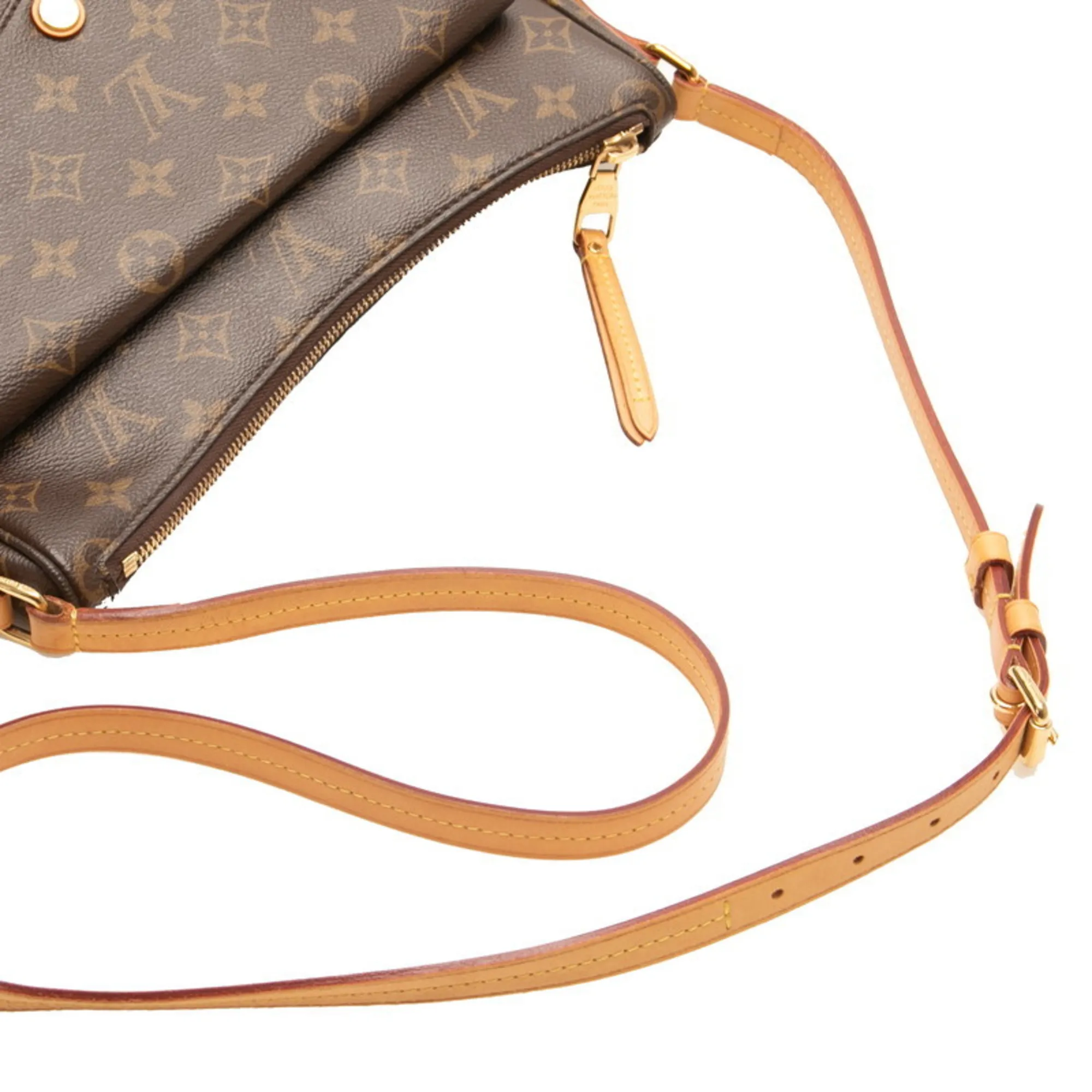 LOUIS VUITTON Brown Monogram Leather Shoulder Bag