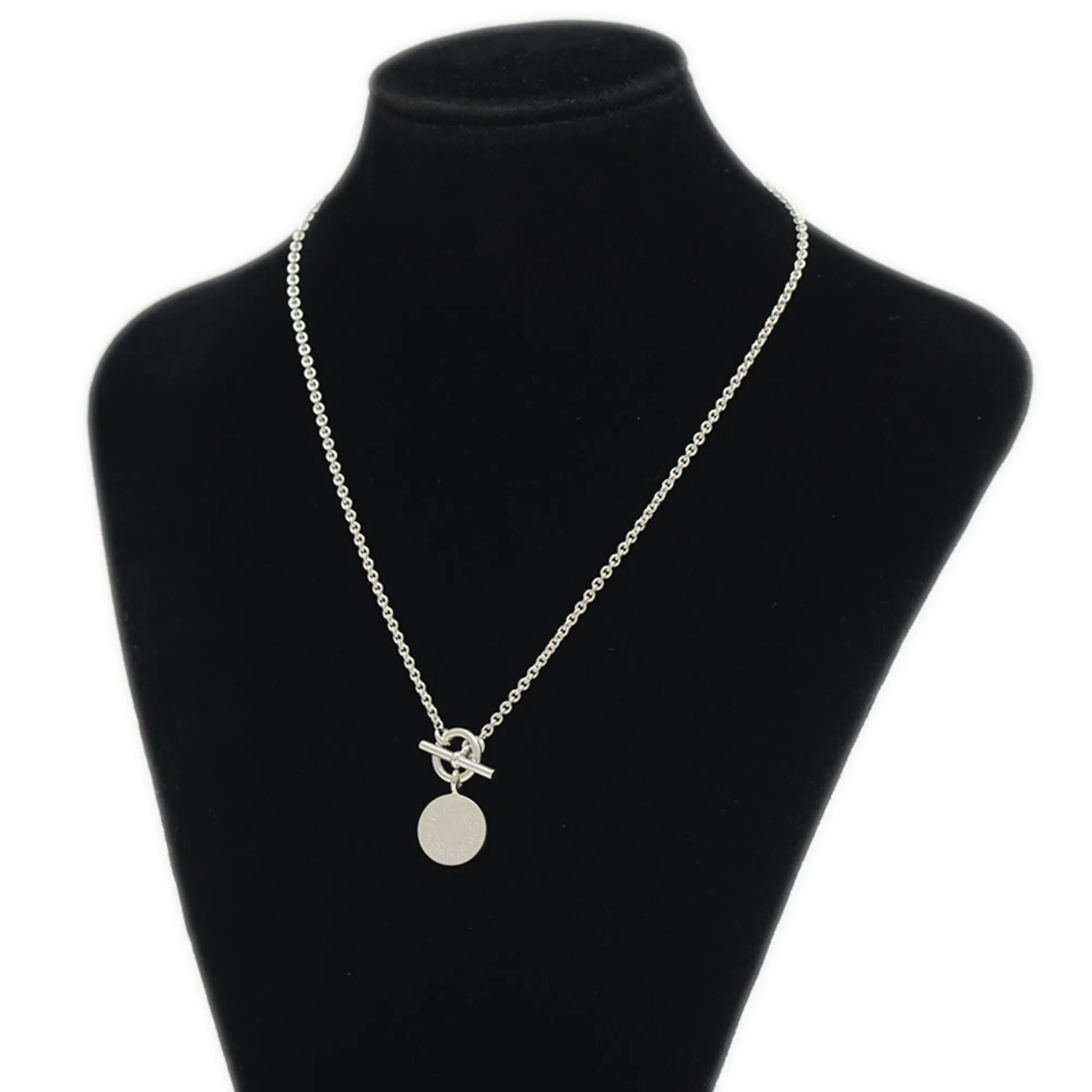 HERMES Silver Necklace