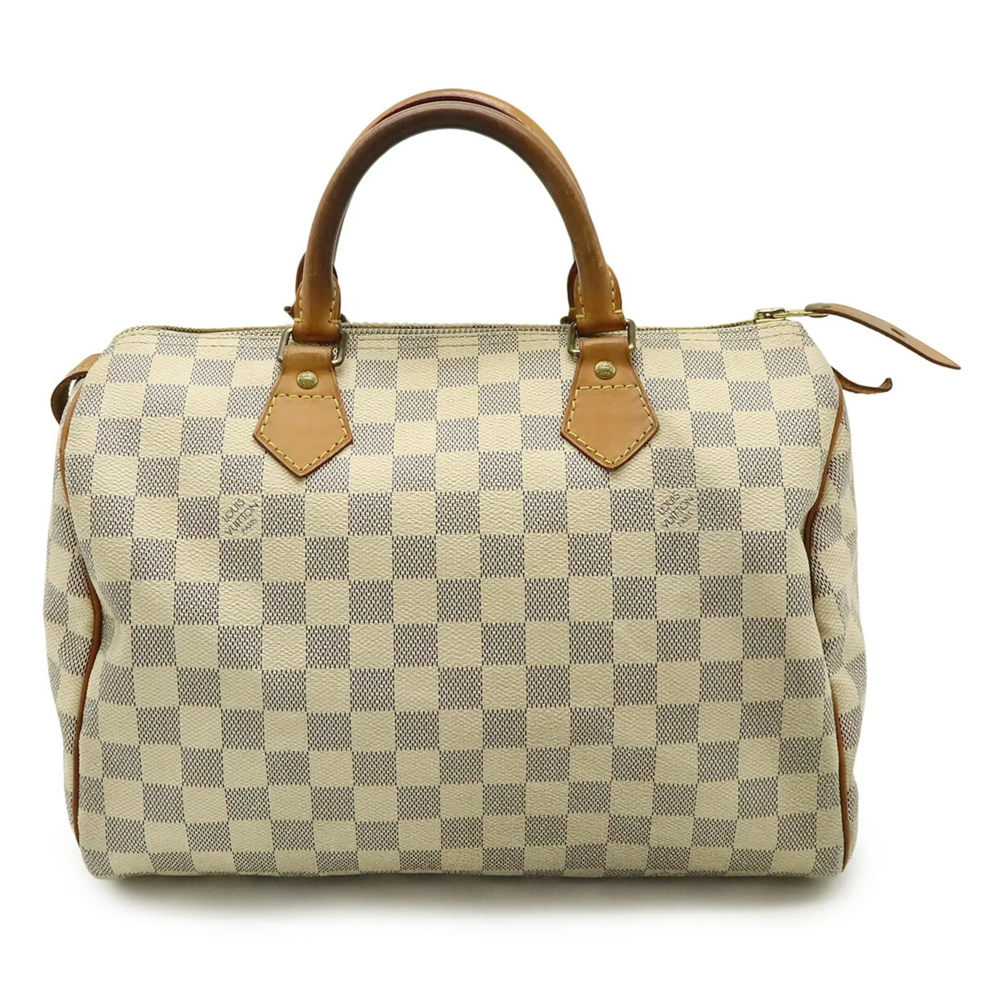LOUIS VUITTON White Damier Speedy 30 Bag