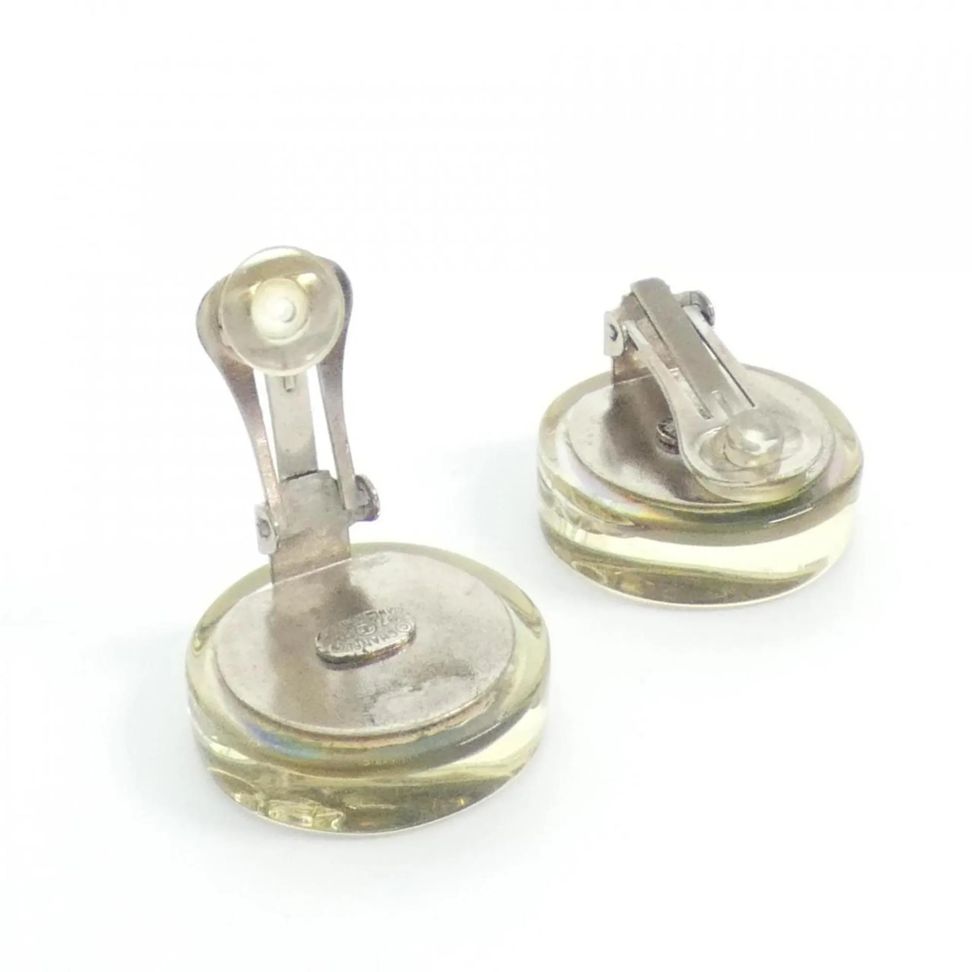 CHANEL White Earrings