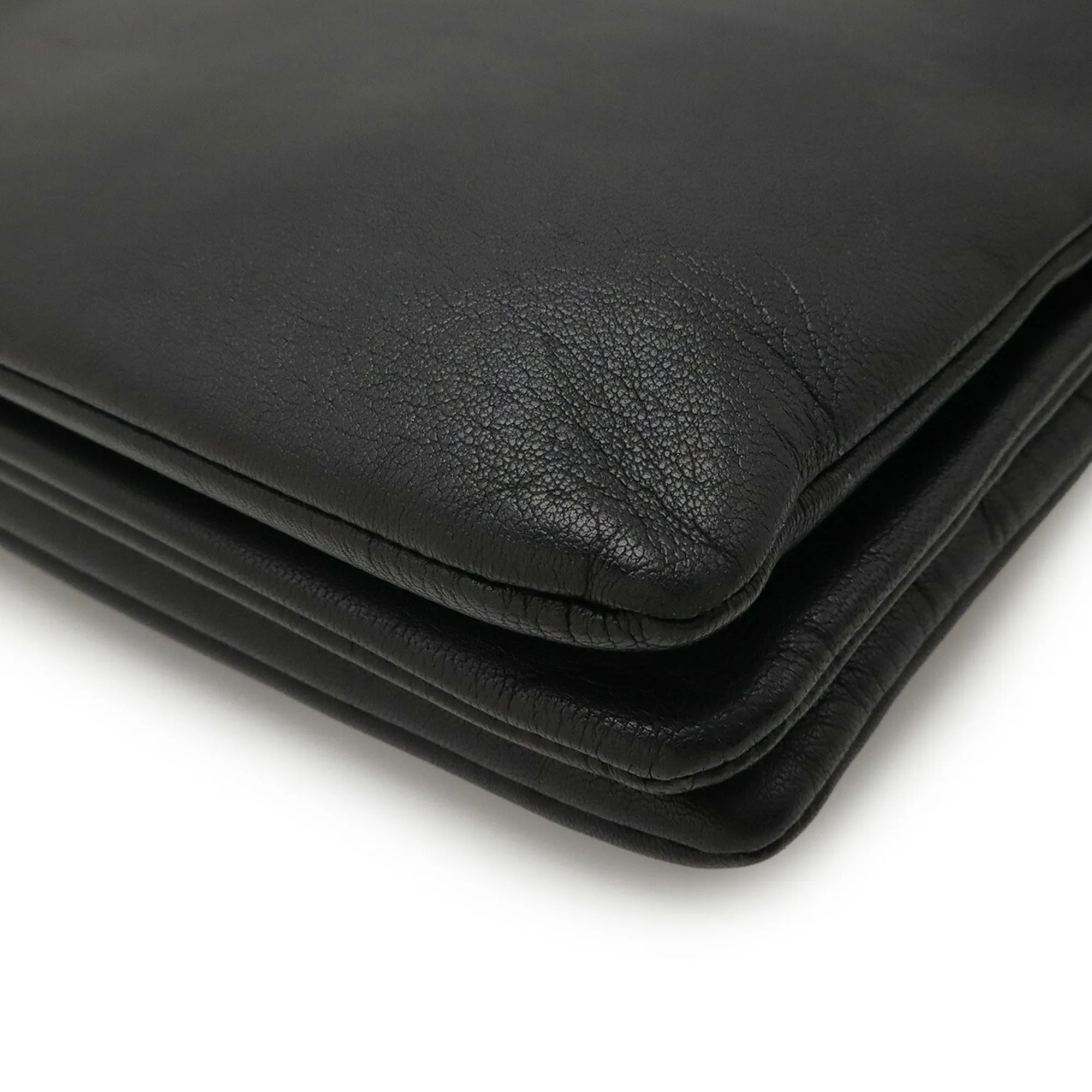 CELINE Black Leather Shoulder Bag