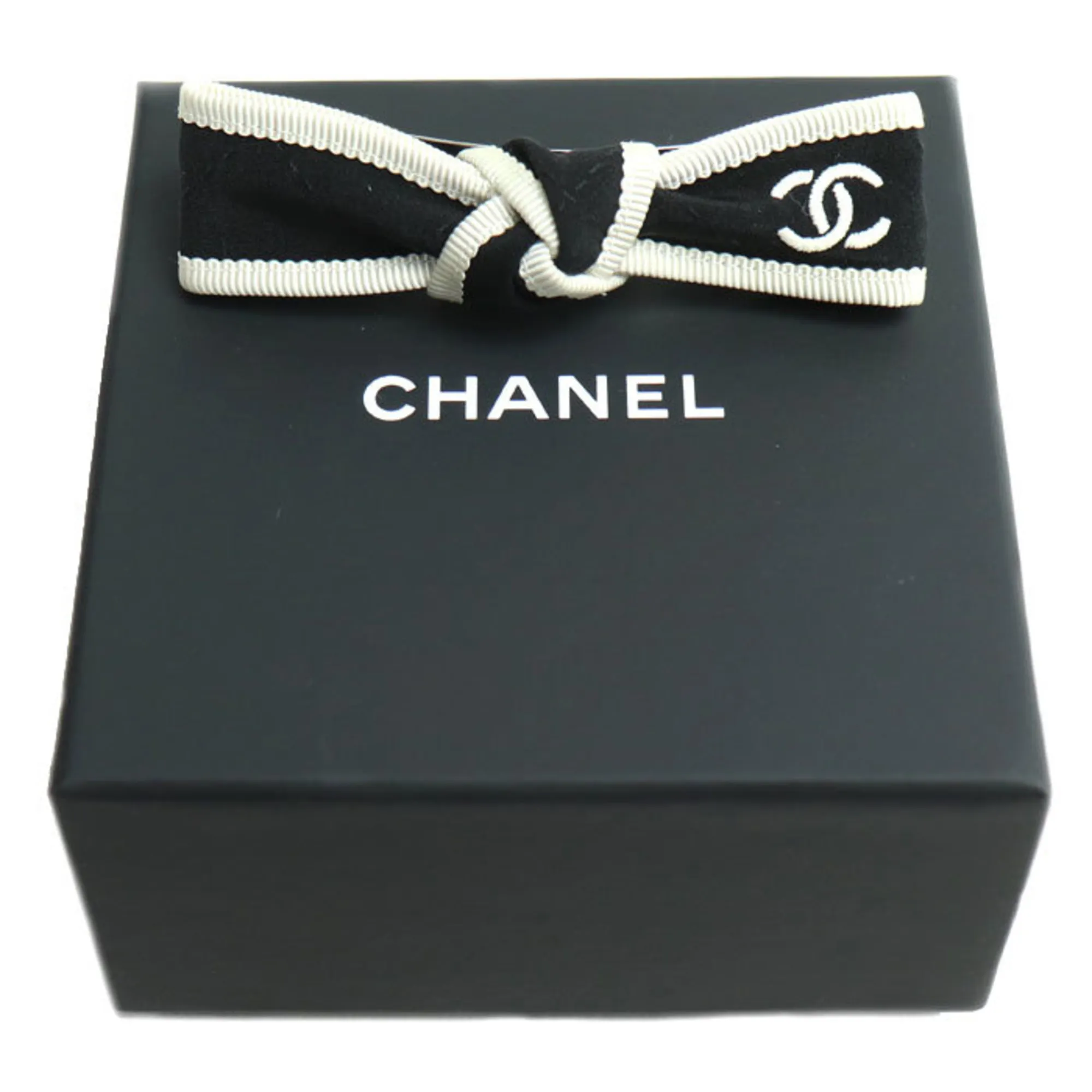CHANEL Black Logo Barette
