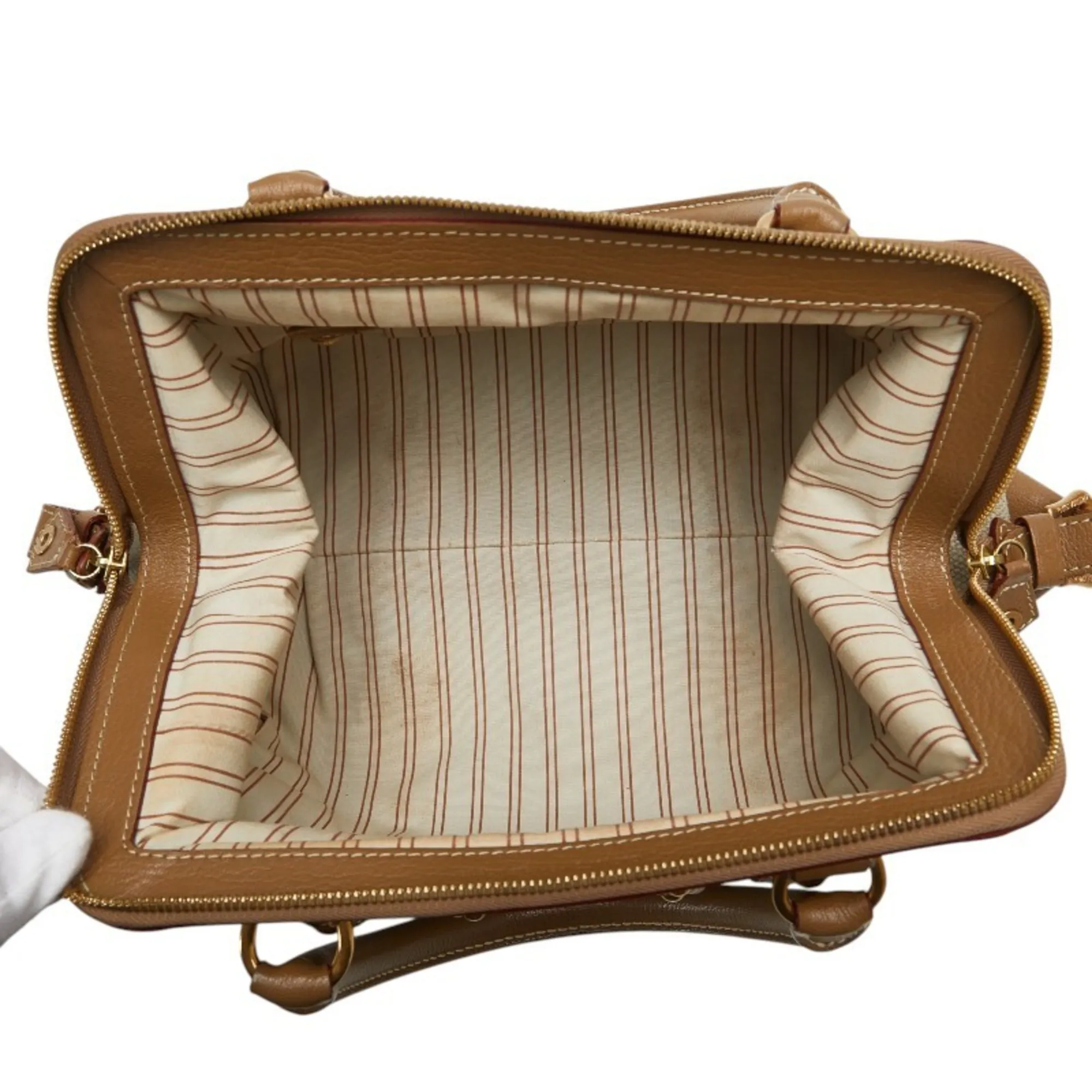 LOUIS VUITTON Brown Leather Bag