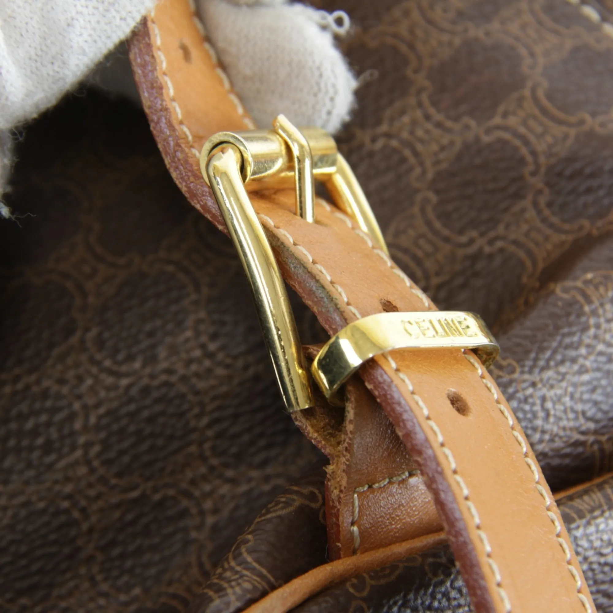 CELINE Brown Leather Backpack