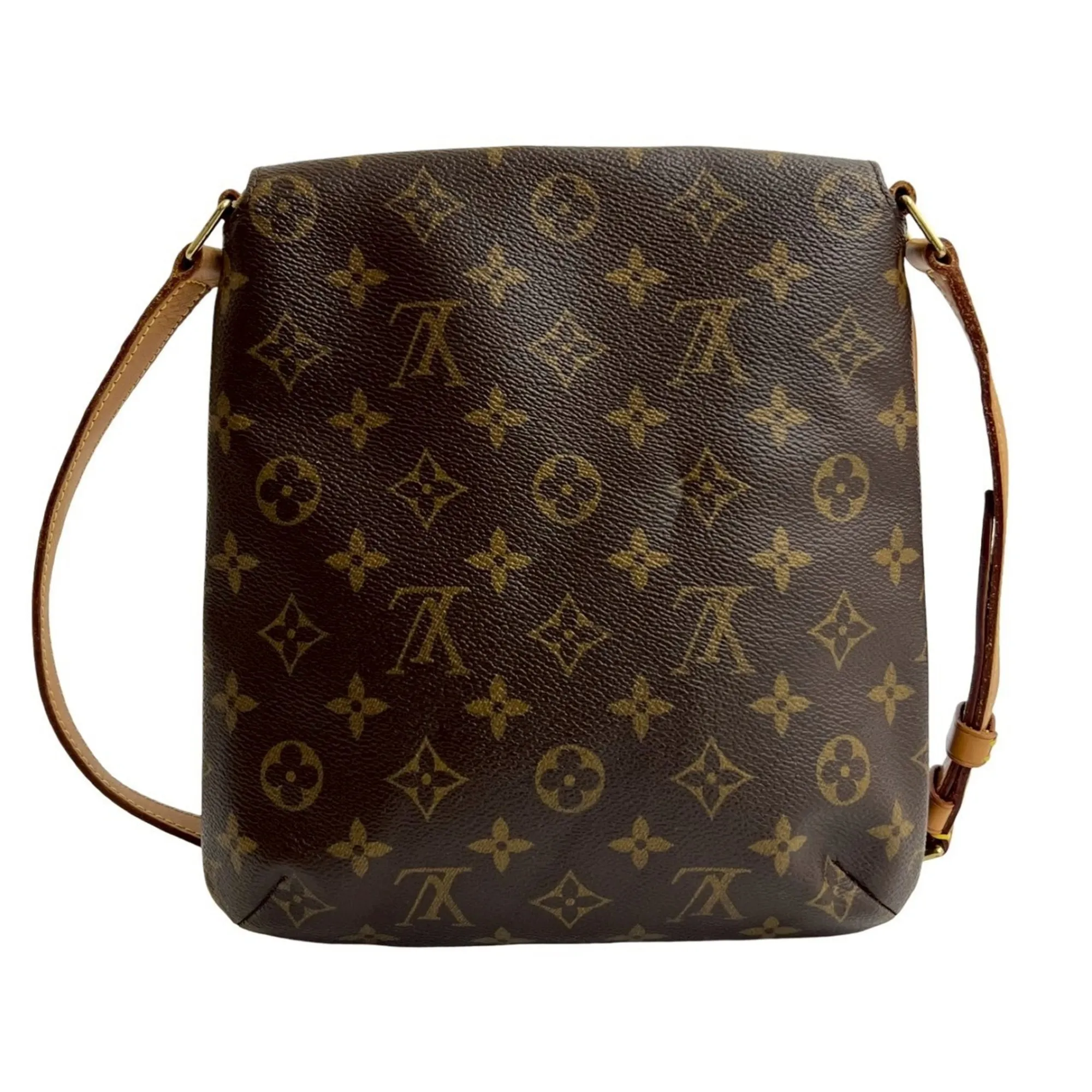 LOUIS VUITTON Brown Monogram Leather Shoulder Bag