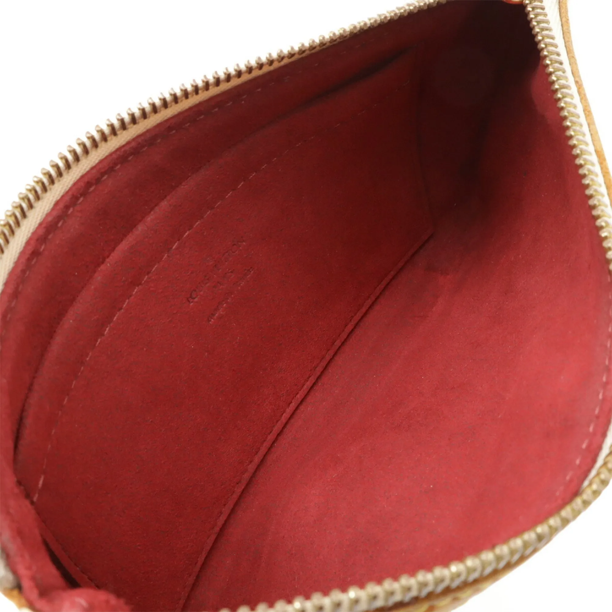 LOUIS VUITTON White Monogram Pouch