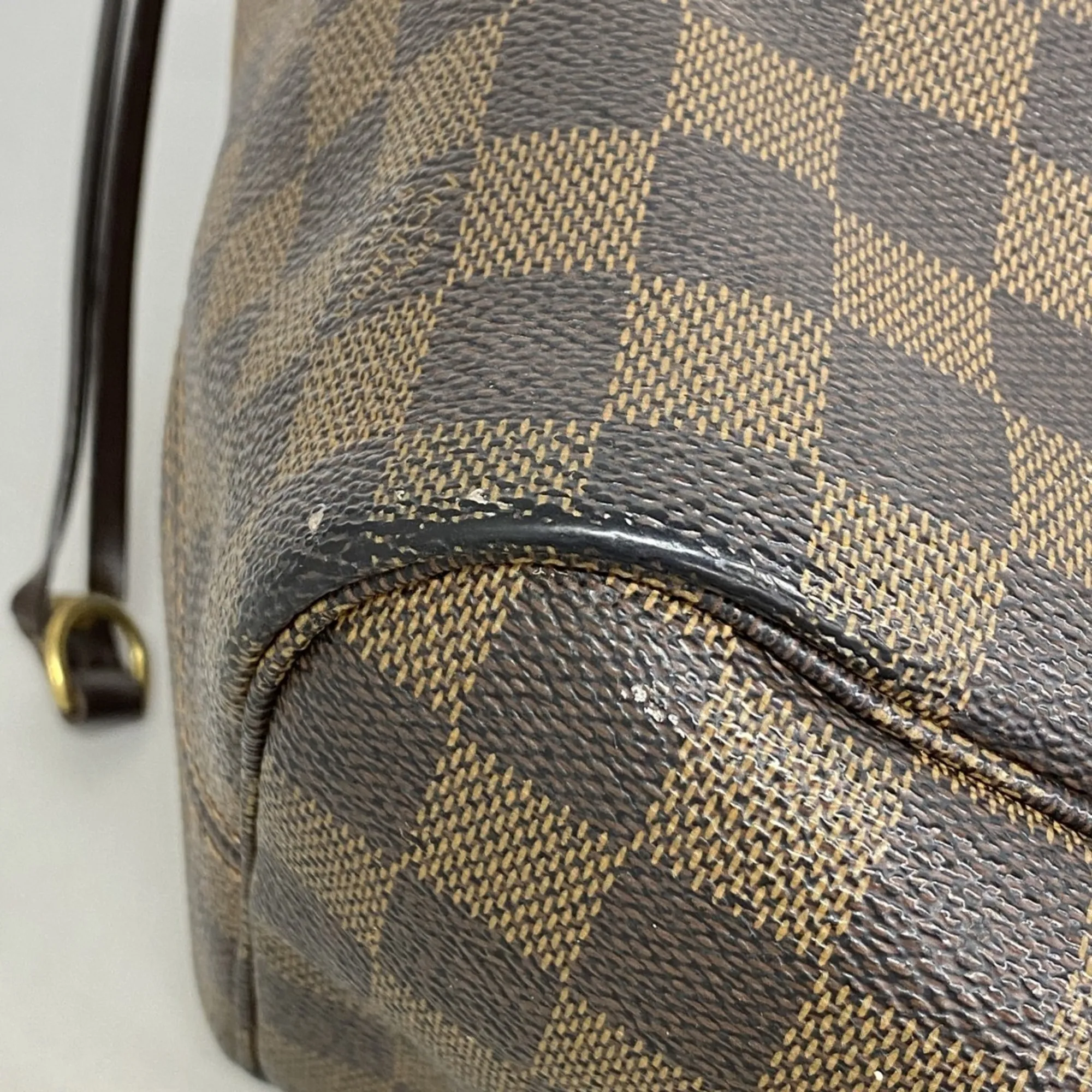 LOUIS VUITTON Brown Damier Neverfull MM Tote Bag