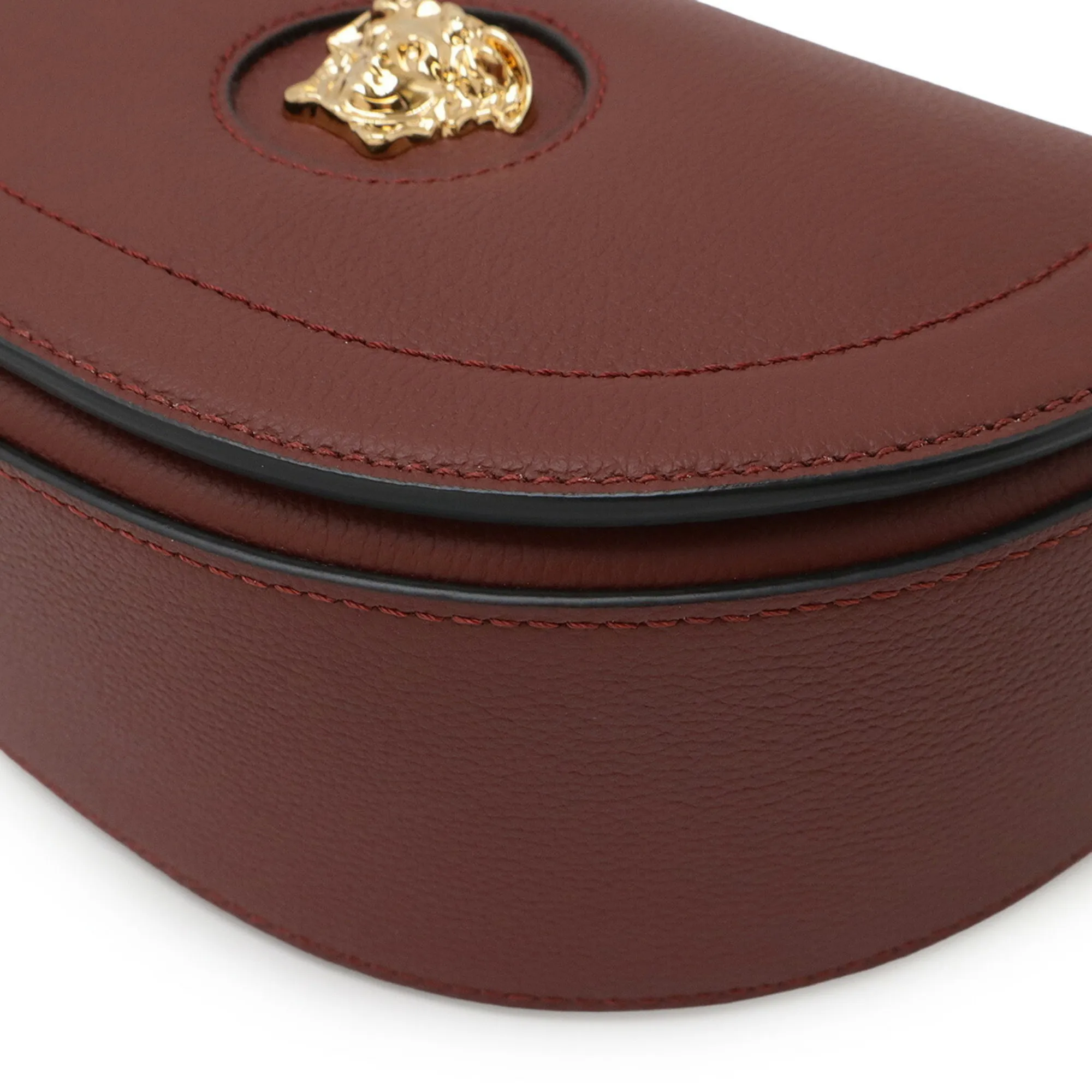 VERSACE Red Leather Shoulder Bag