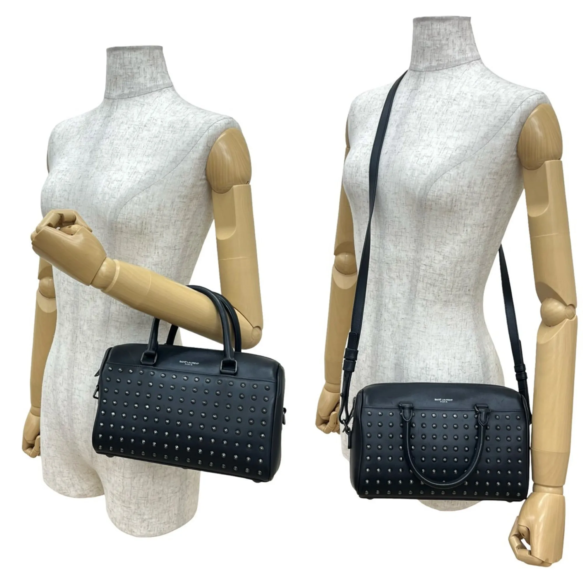 YVES SAINT LAURENT Black Leather Shoulder Bag