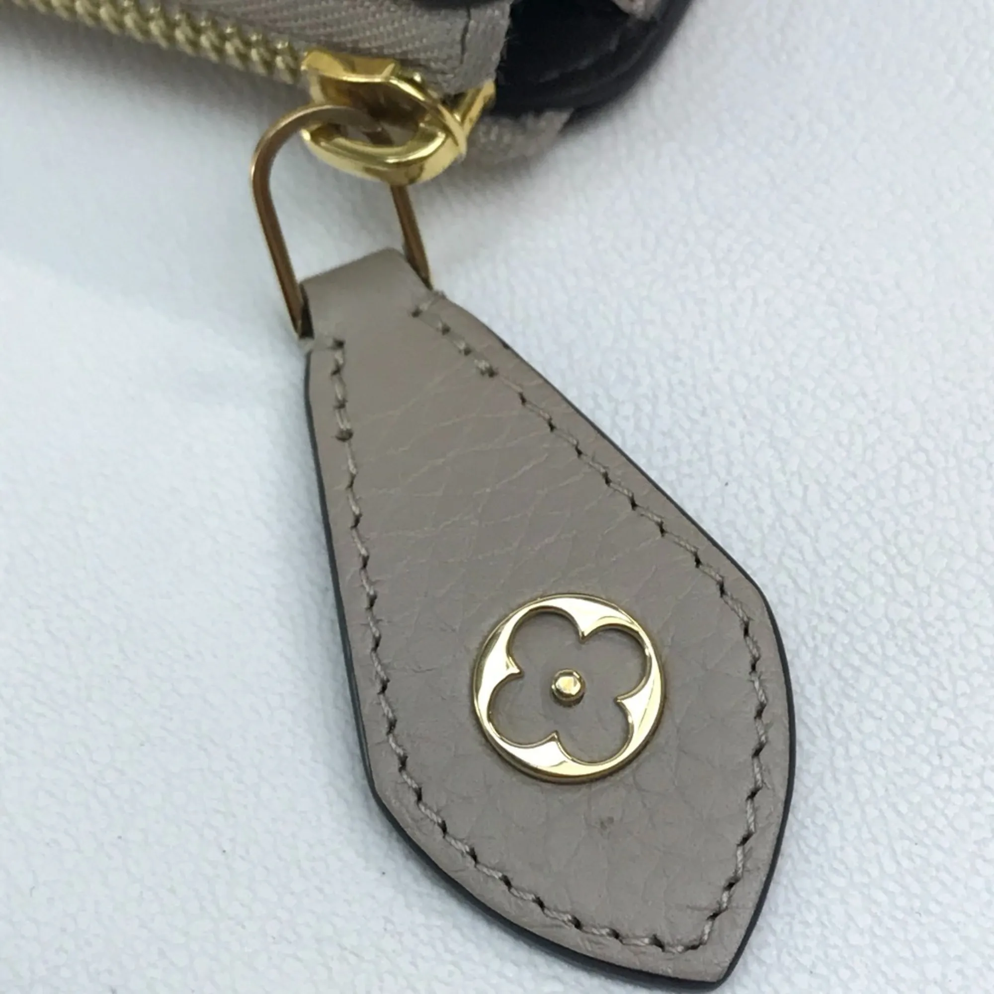 LOUIS VUITTON Cream Monogram Leather Wallet