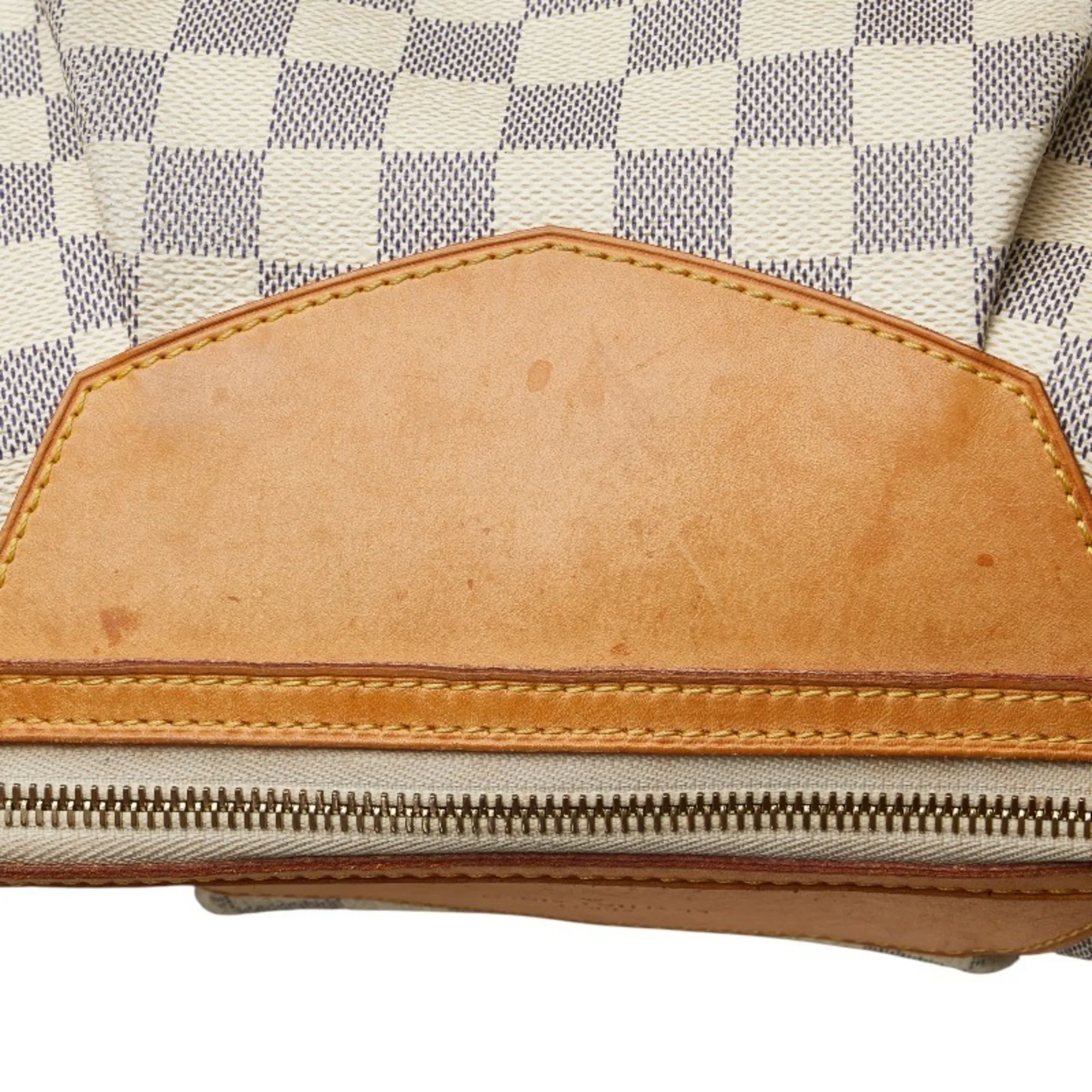 LOUIS VUITTON White Damier Leather Shoulder Bag