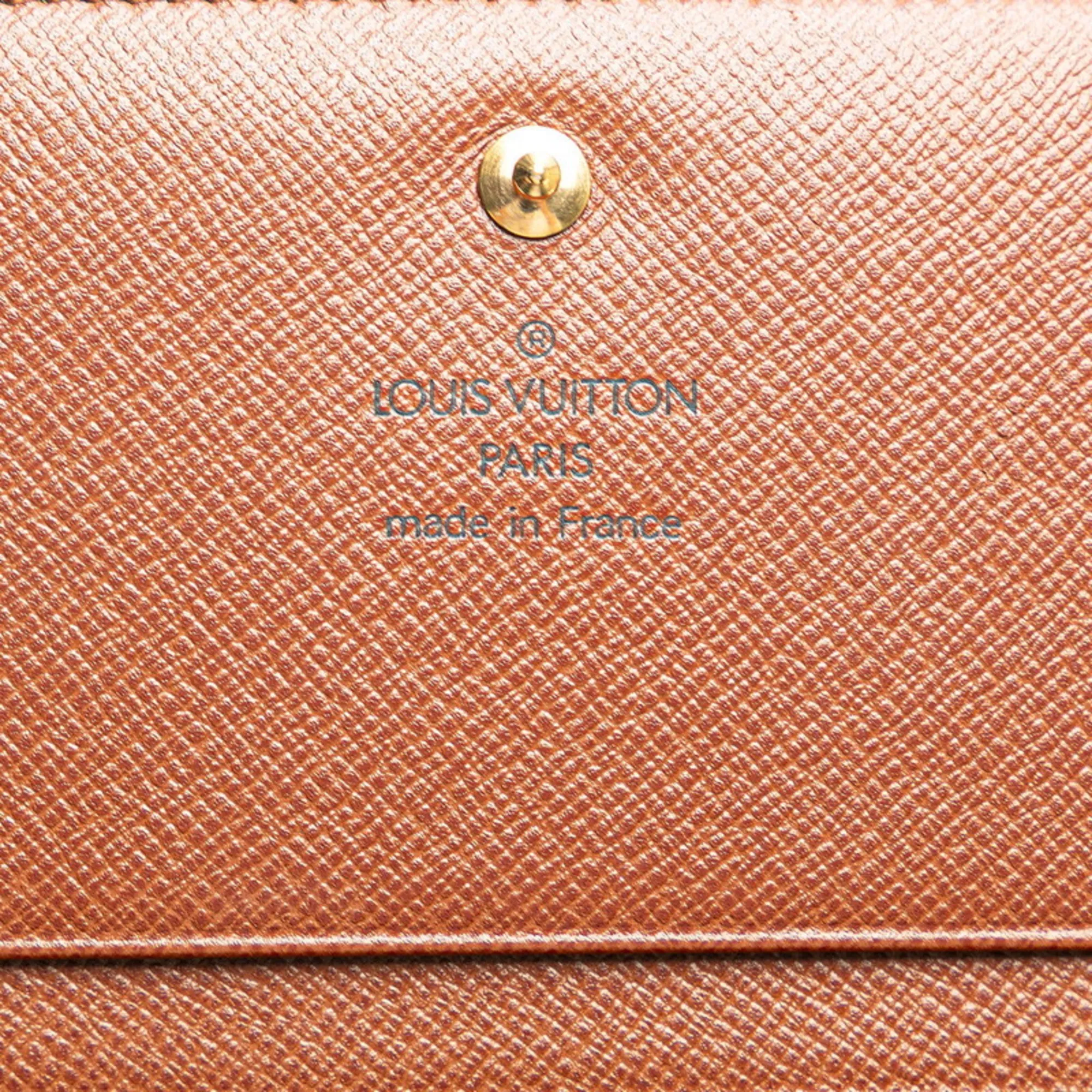 LOUIS VUITTON Brown Monogram Leather Wallet