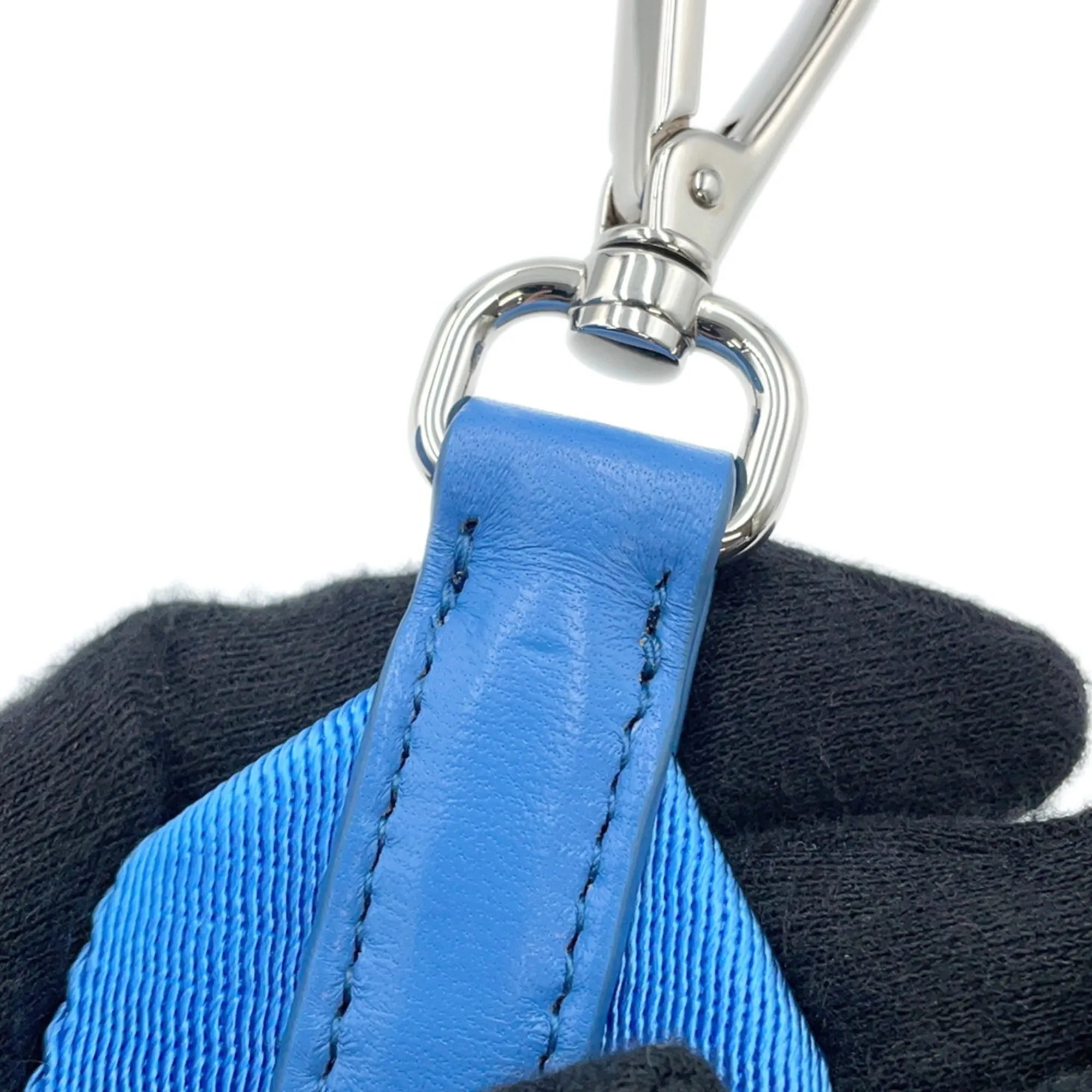 PRADA Blue Leather Shoulder Bag