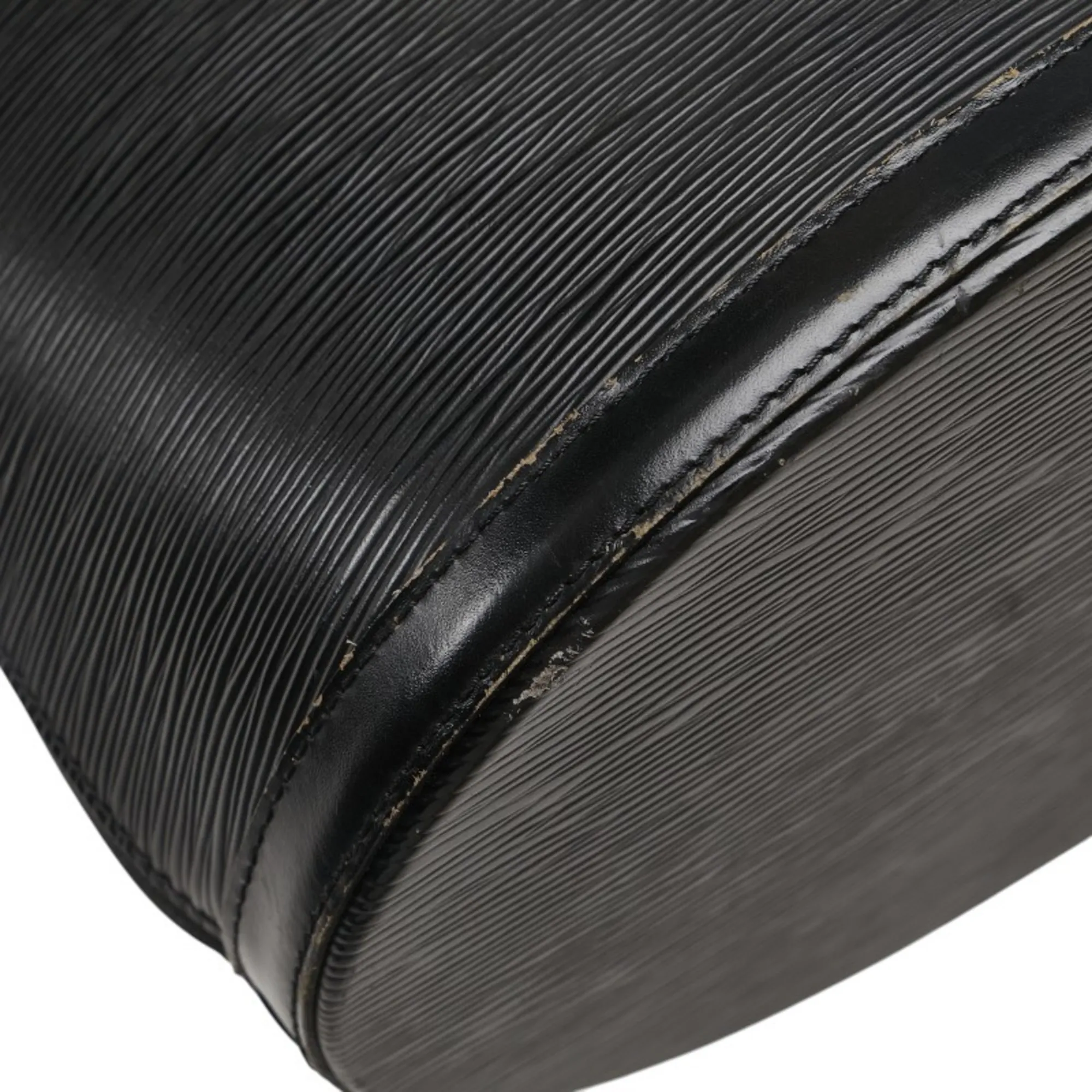 LOUIS VUITTON Black Leather Shoulder Bag