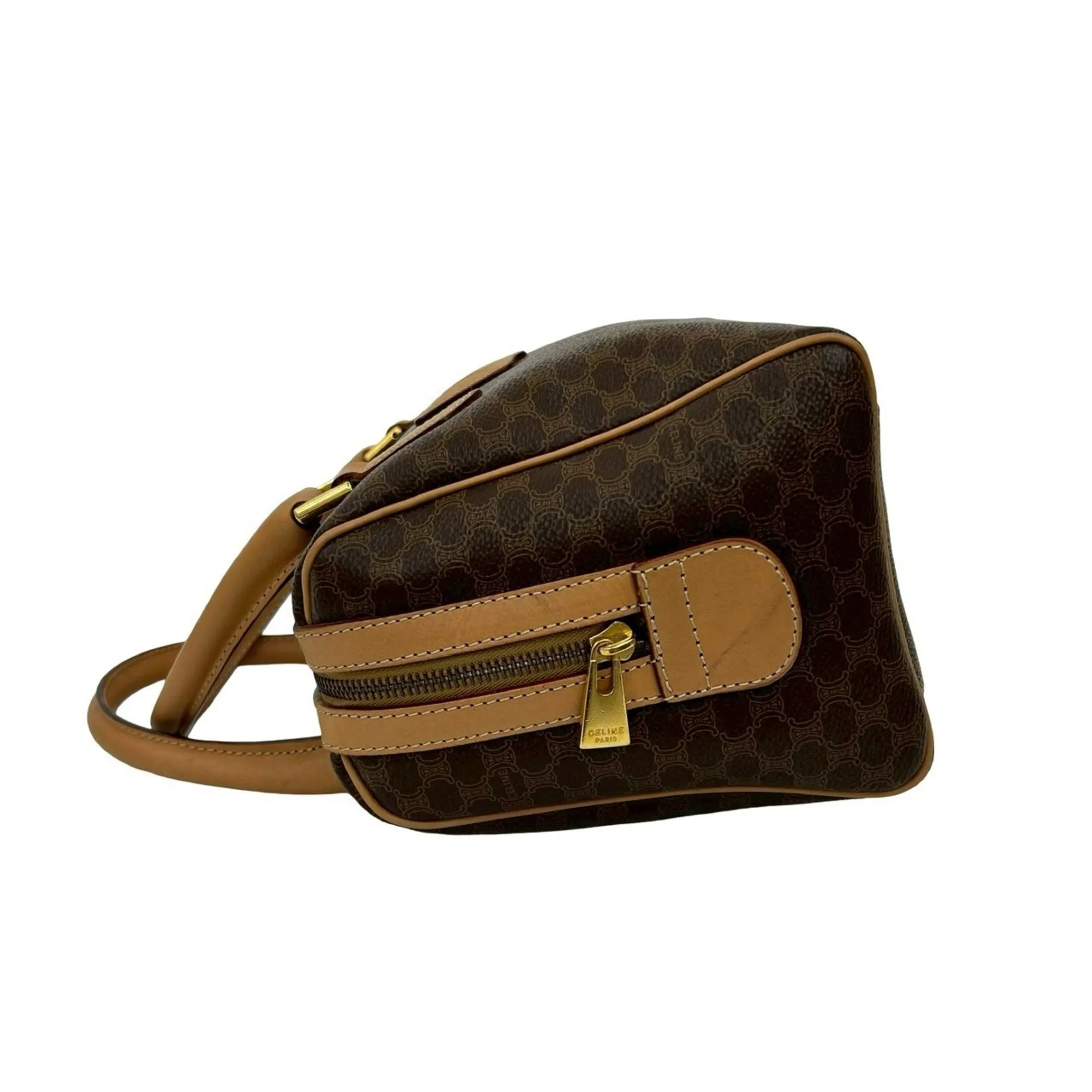 CELINE Brown Leather Shoulder Bag