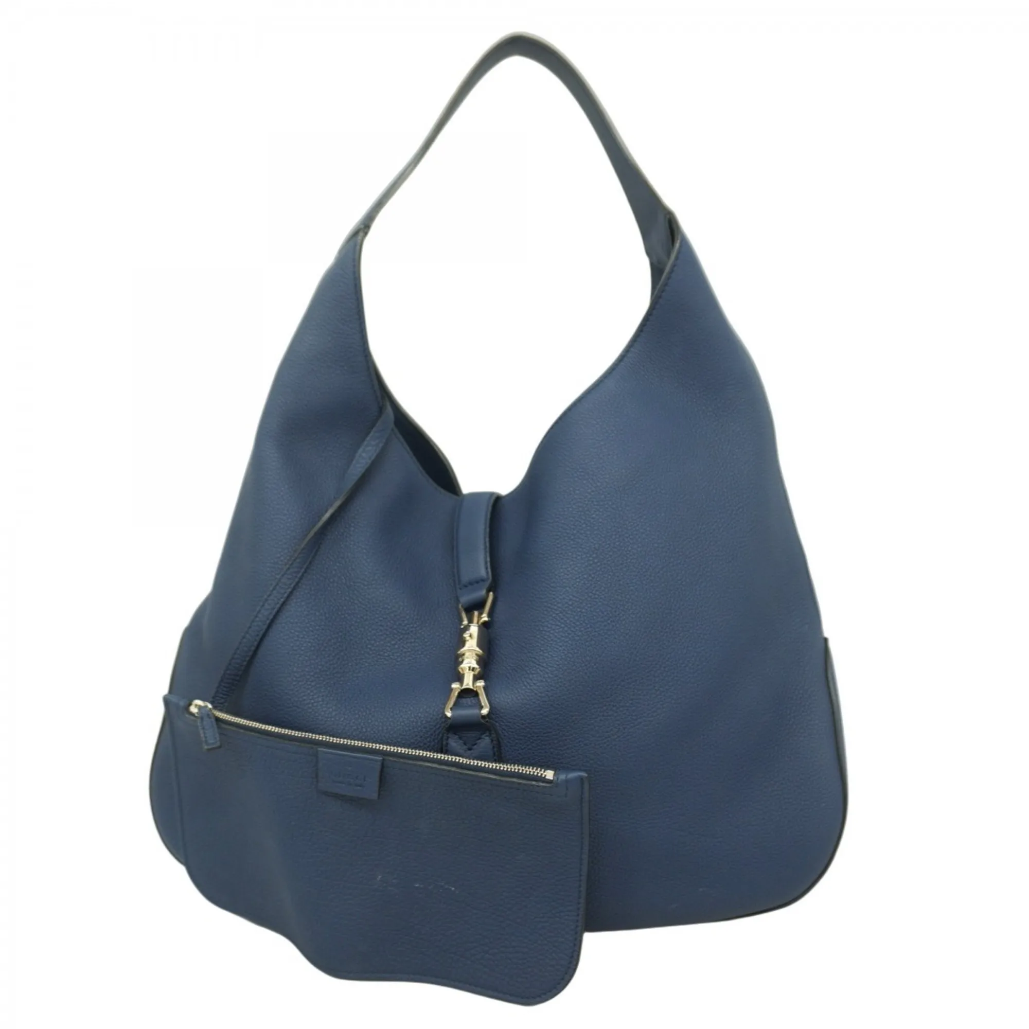 GUCCI Blue Leather Jackie Shoulder Bag