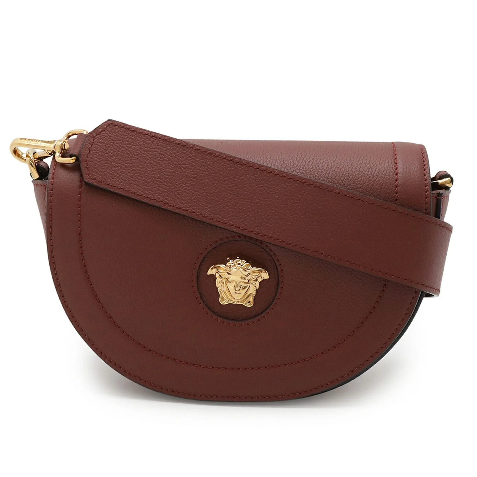 VERSACE Red Leather Shoulder Bag