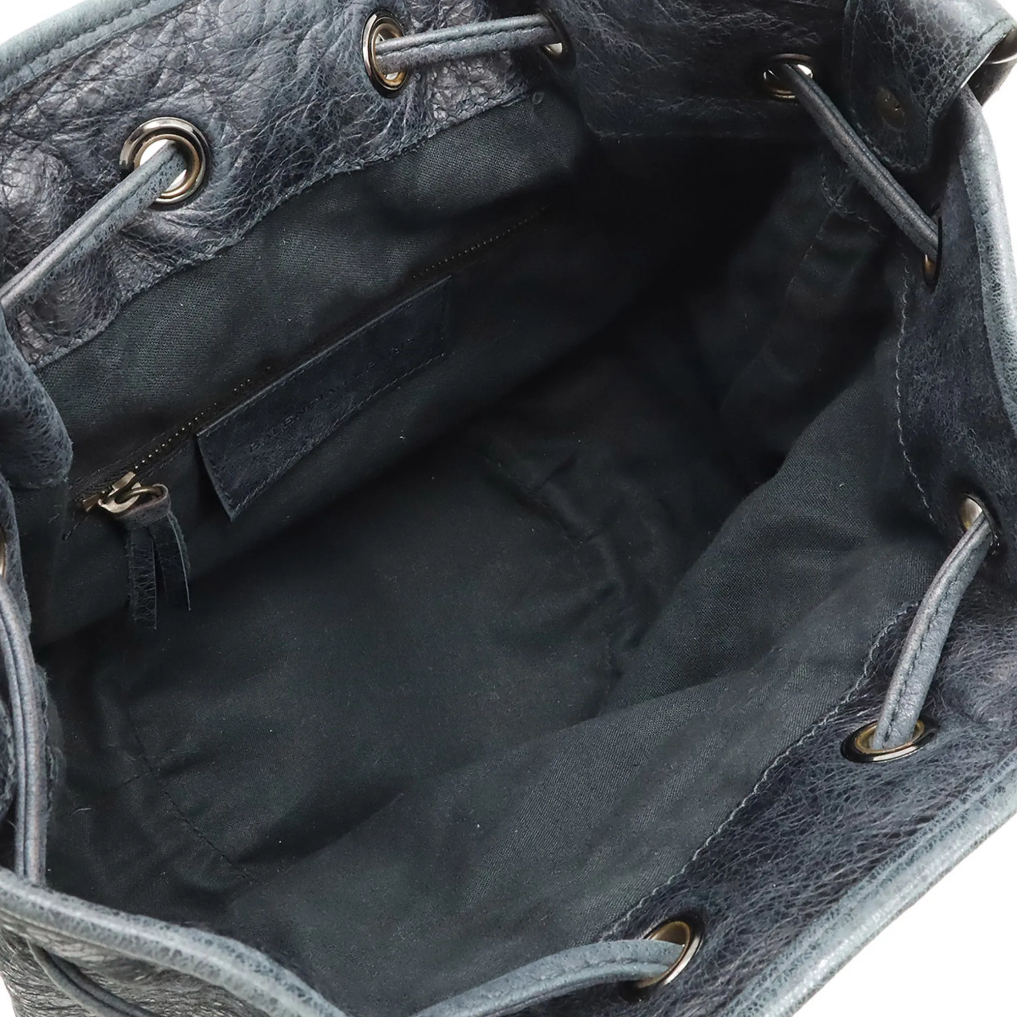 BALENCIAGA Gray Leather Shoulder Bag