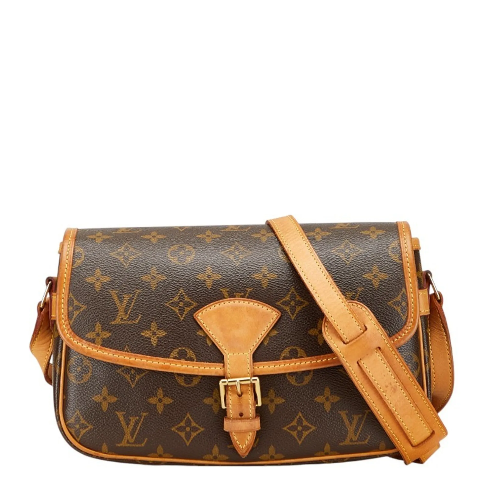 LOUIS VUITTON Brown Monogram Leather Shoulder Bag