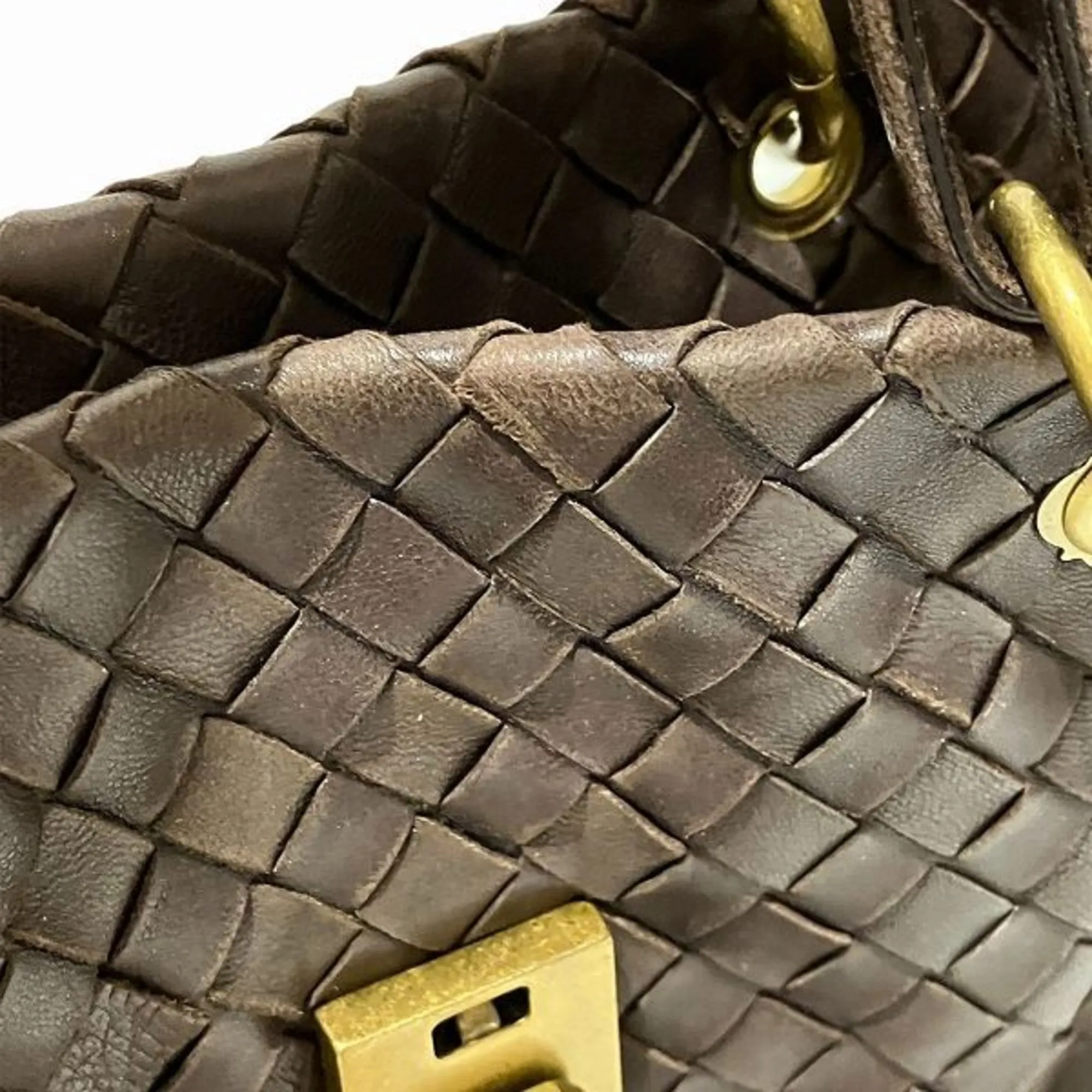 BOTTEGA VENETA Brown Intrecciato Bag