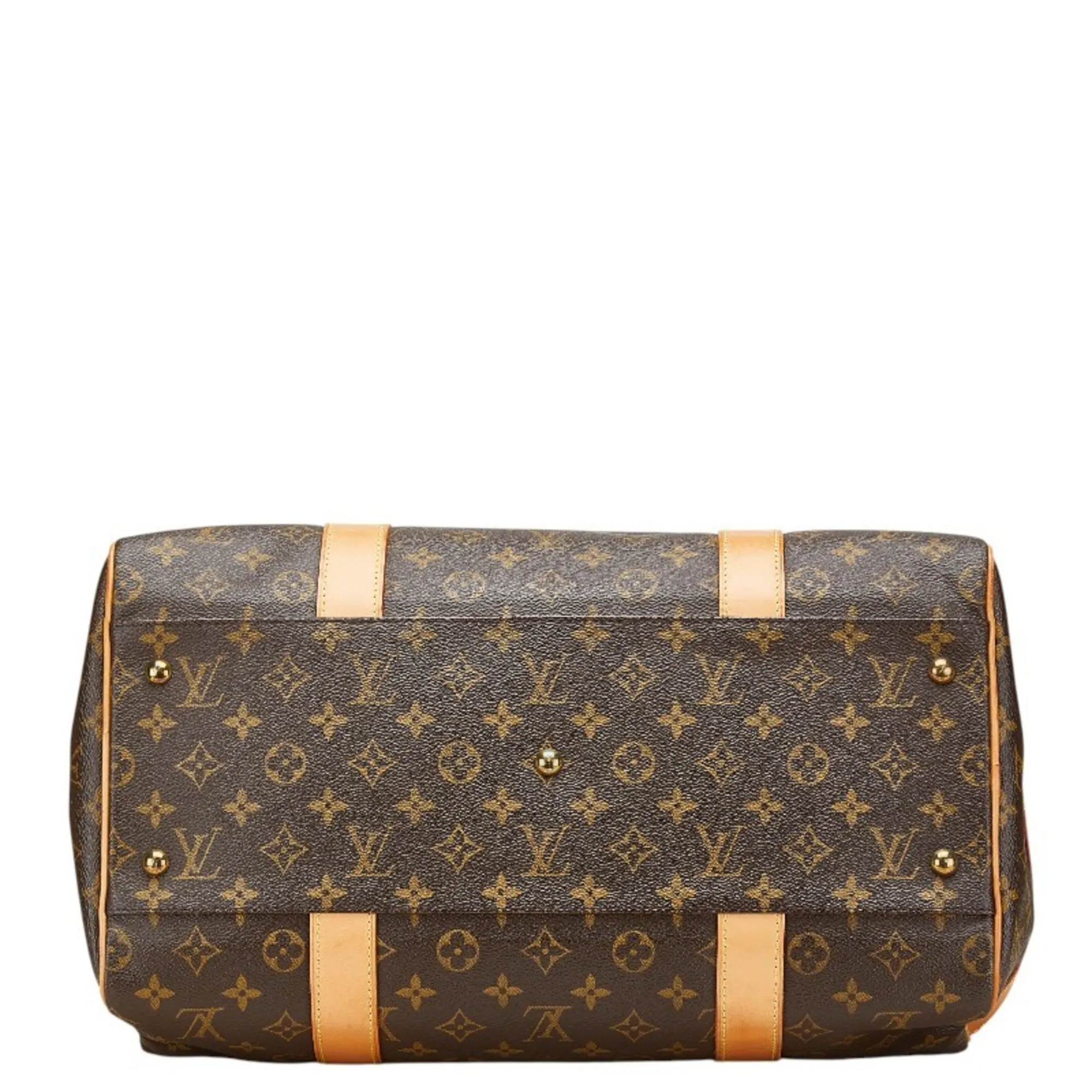 LOUIS VUITTON Brown Monogram Leather Boston Bag