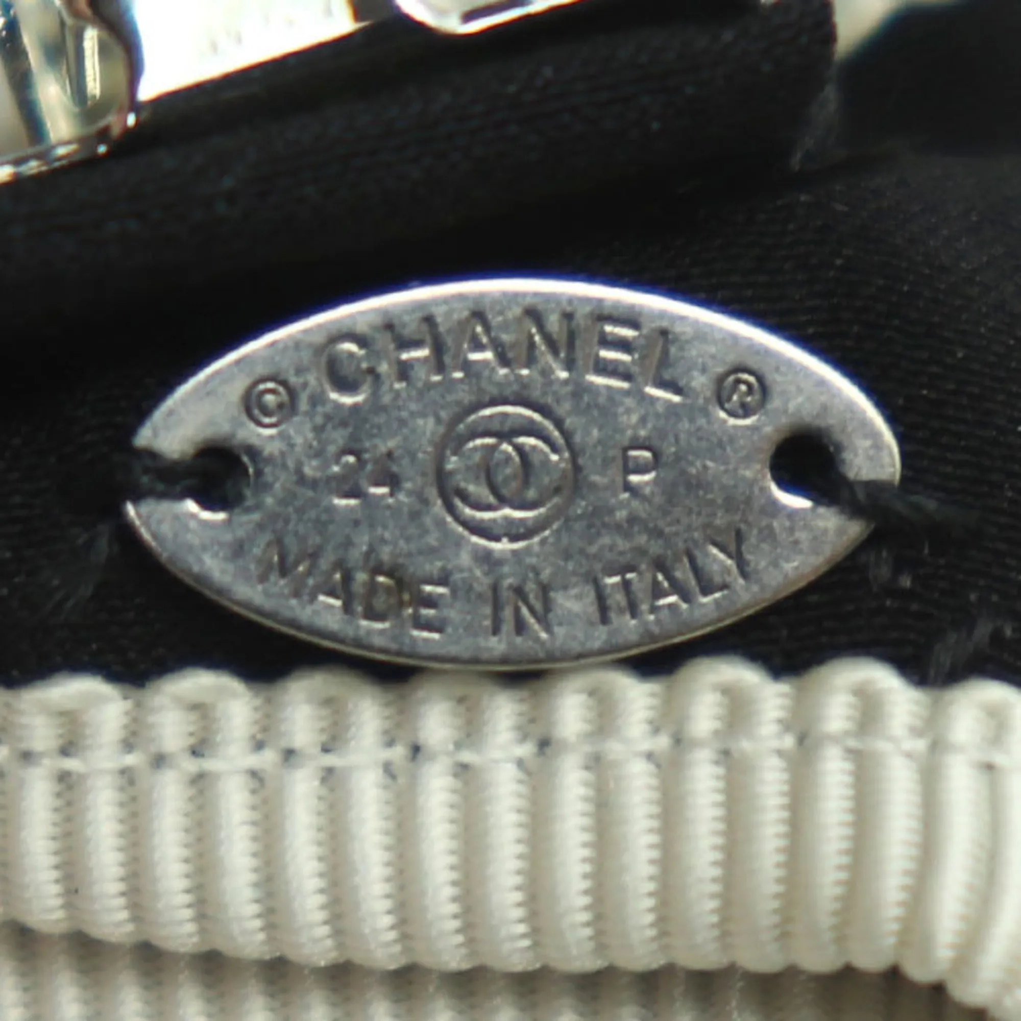 CHANEL Black Logo Barette
