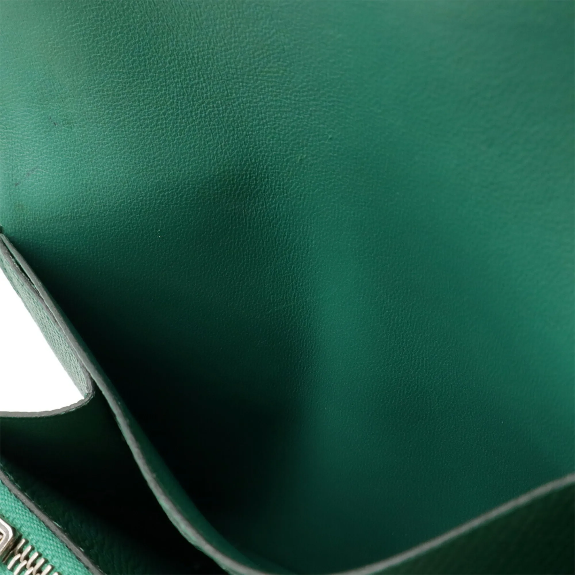 HERMES Green Leather Wallet