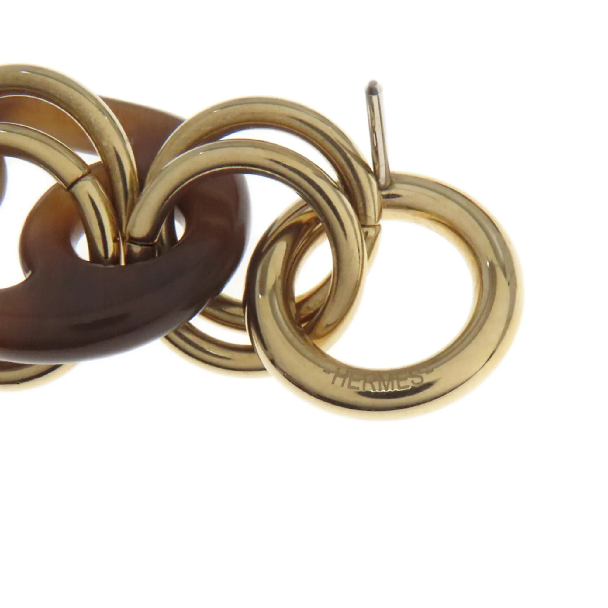 HERMES Brown Earrings