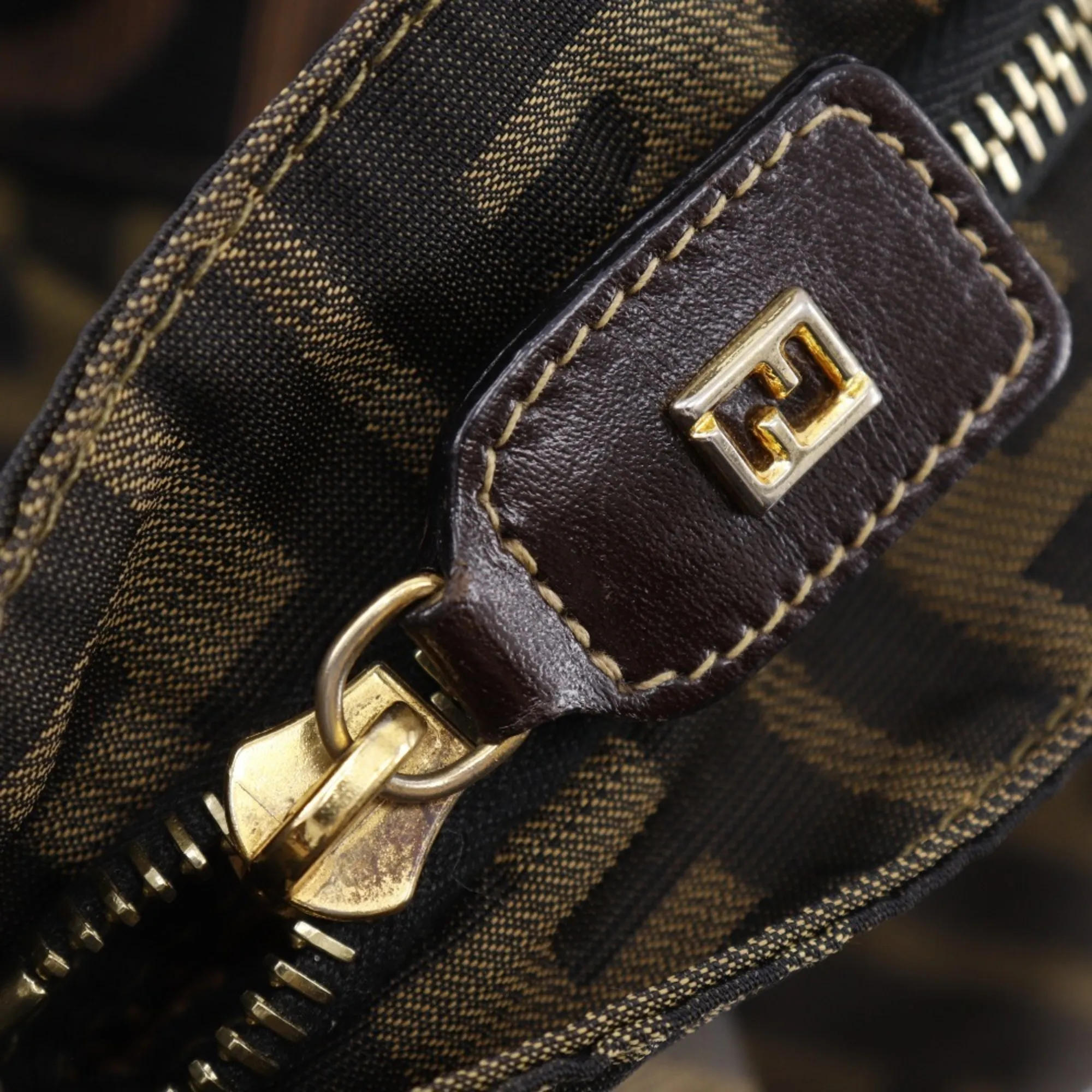 FENDI Brown Zucca Bag