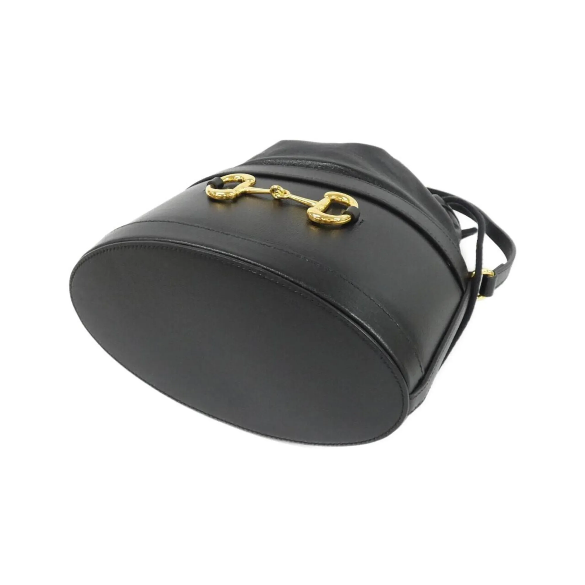 GUCCI Black Horsebit Shoulder Bag