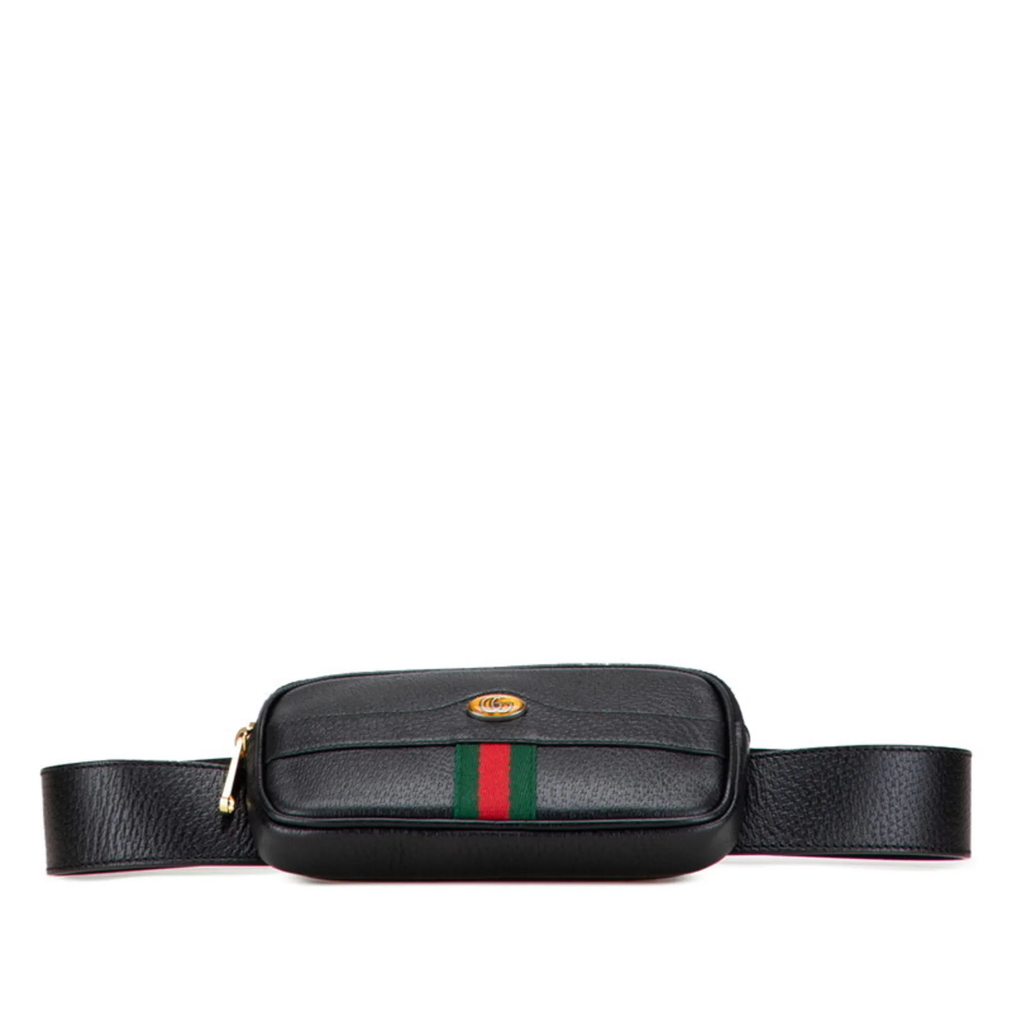 GUCCI Black Leather Fanny Pack