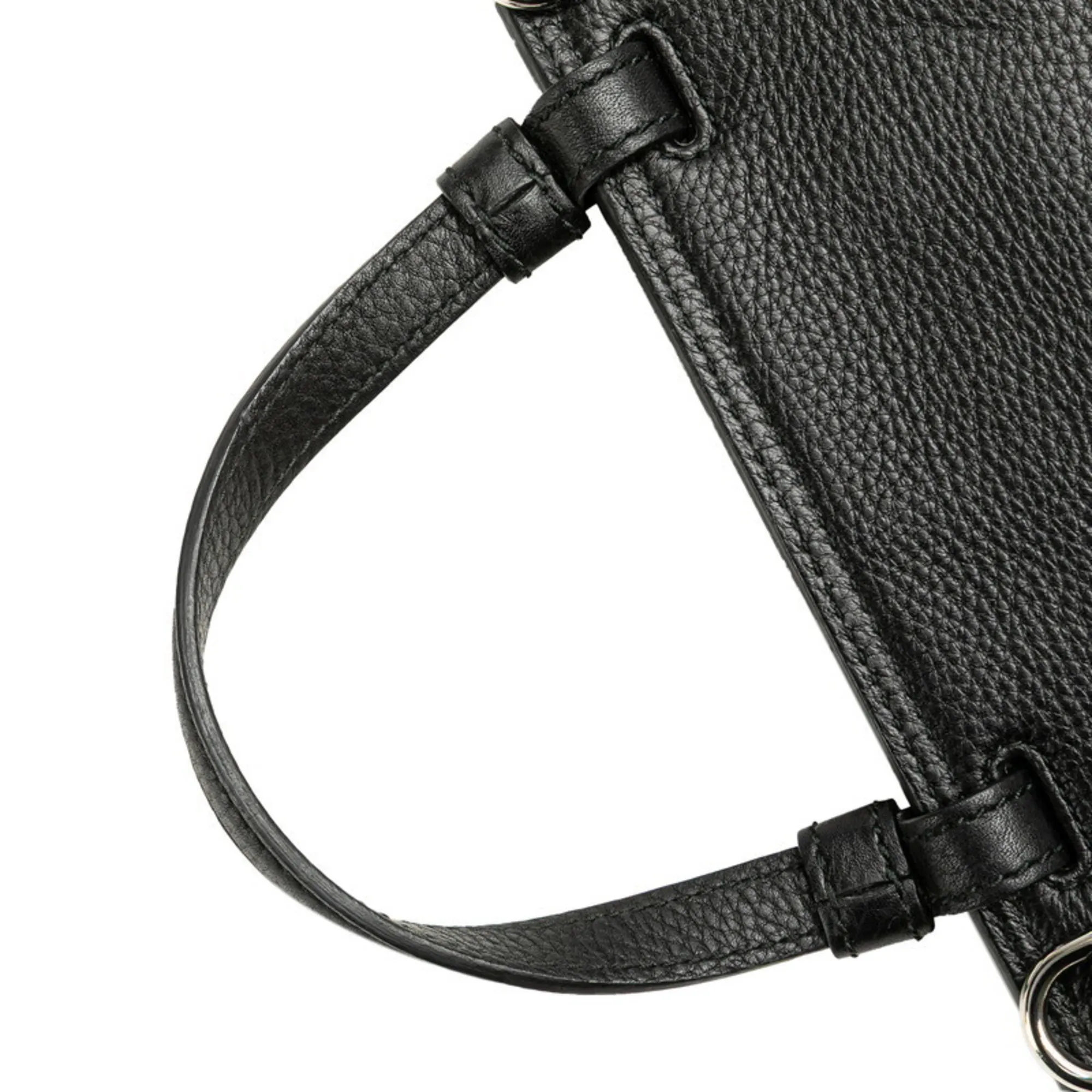 GUCCI Black Leather Bamboo Shoulder Bag