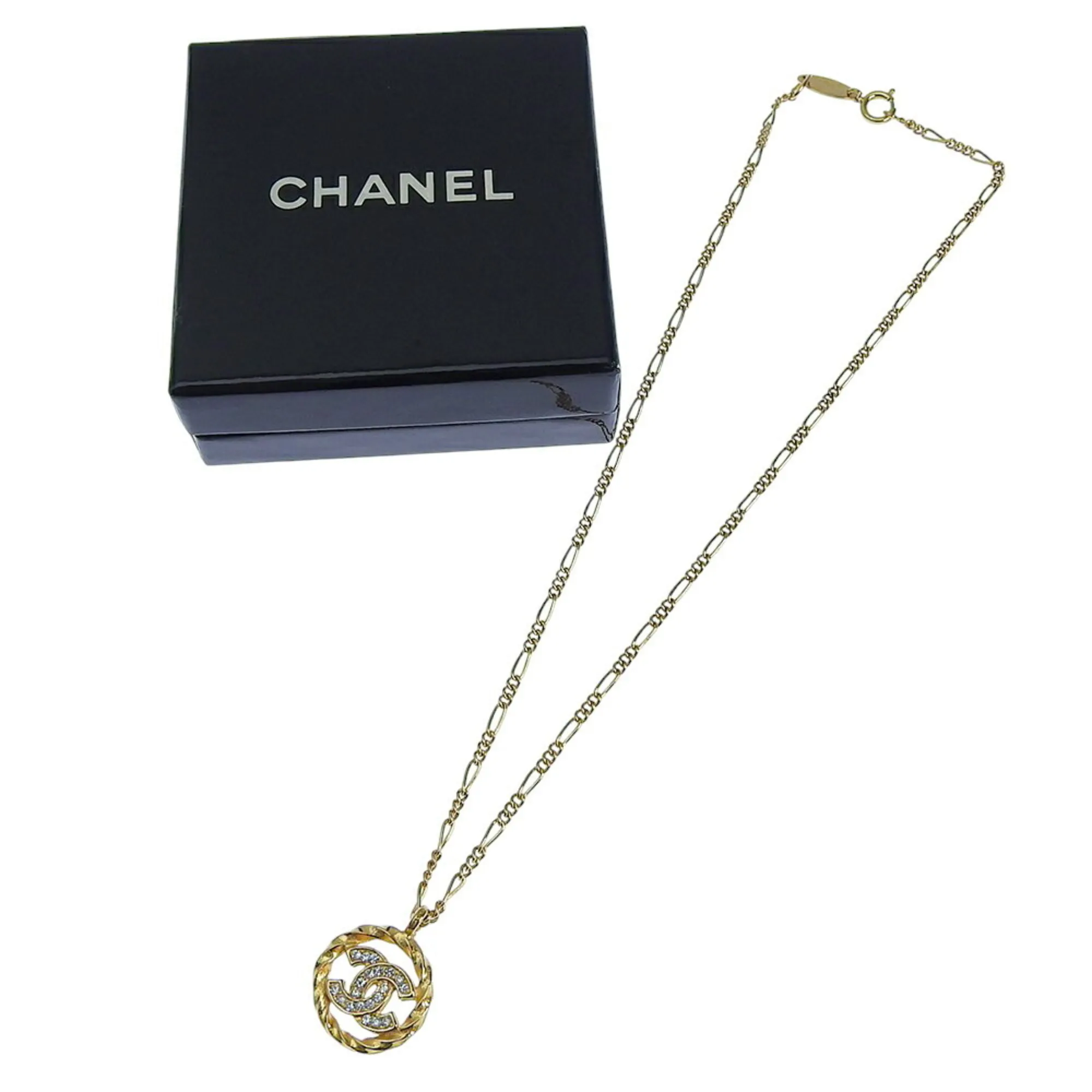 CHANEL Gold Logo Necklace