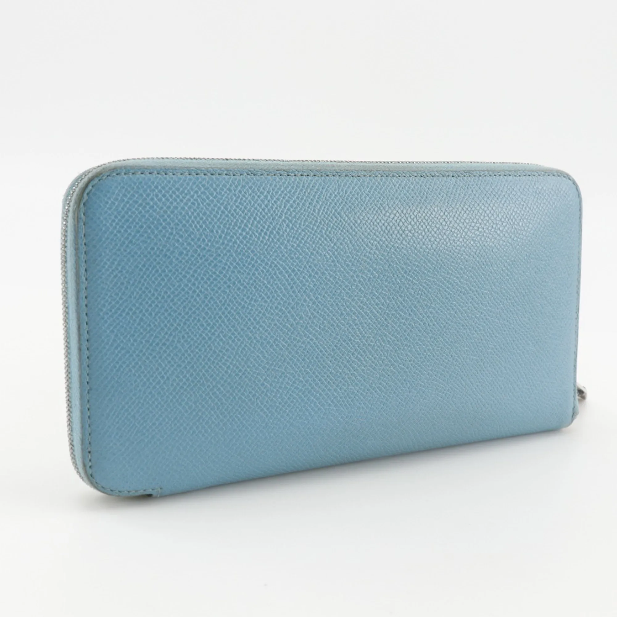 HERMES Blue Leather Wallet
