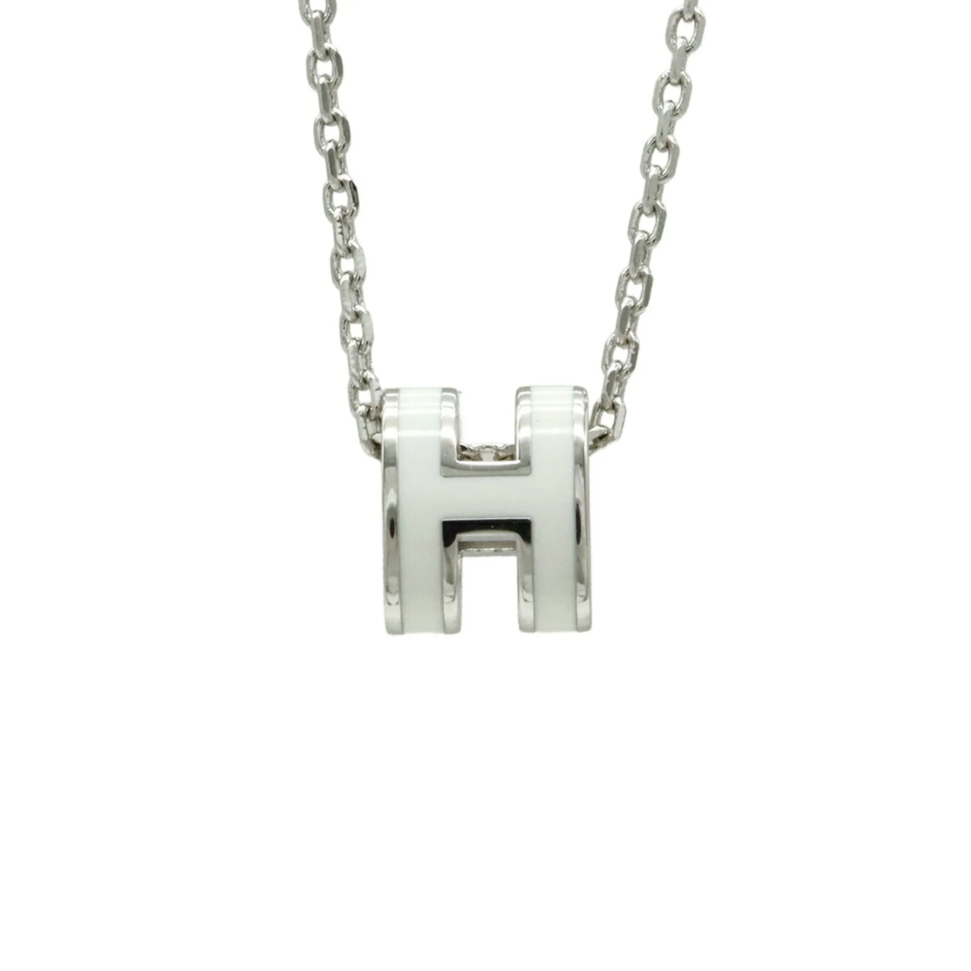 HERMES White Necklace