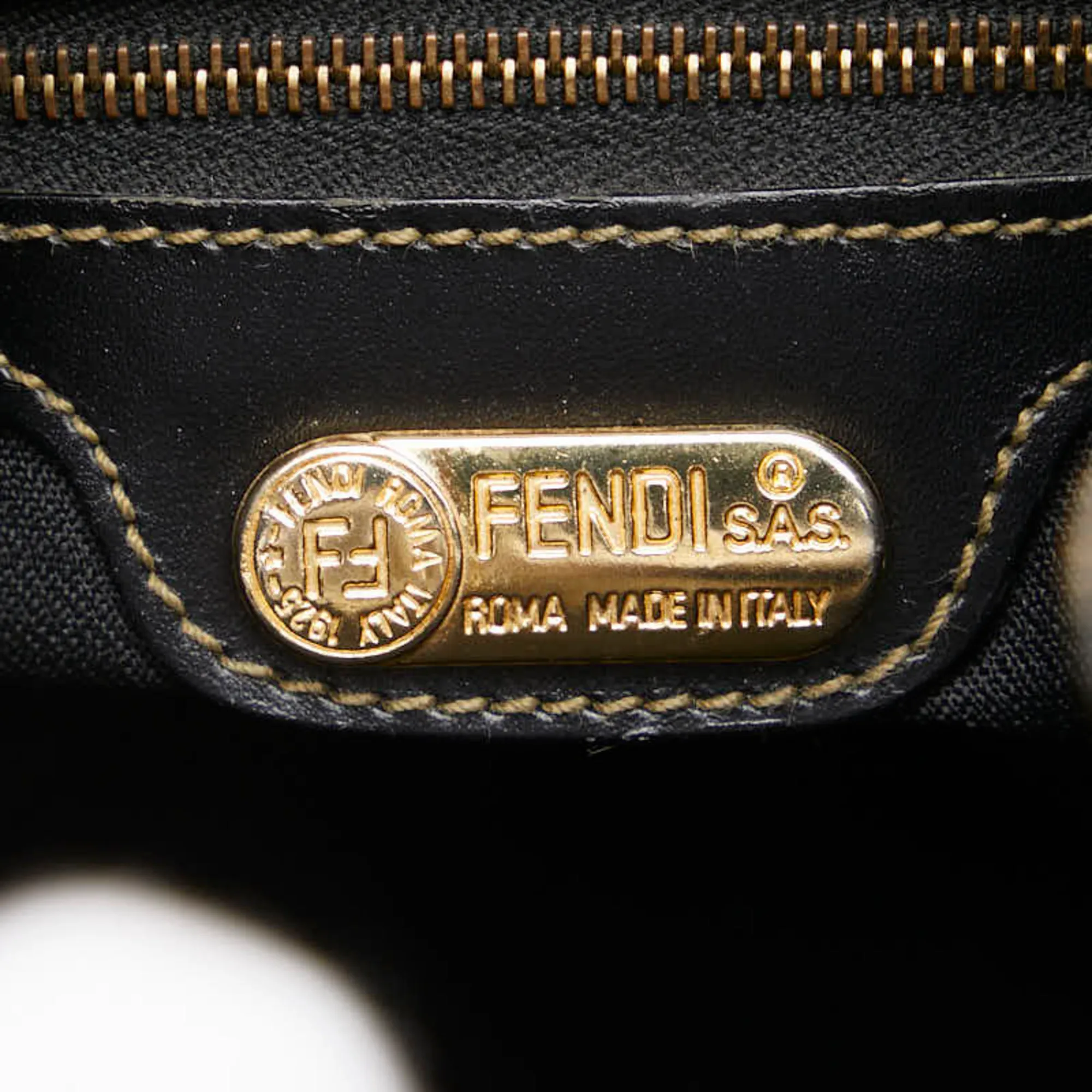 FENDI Black Leather Backpack