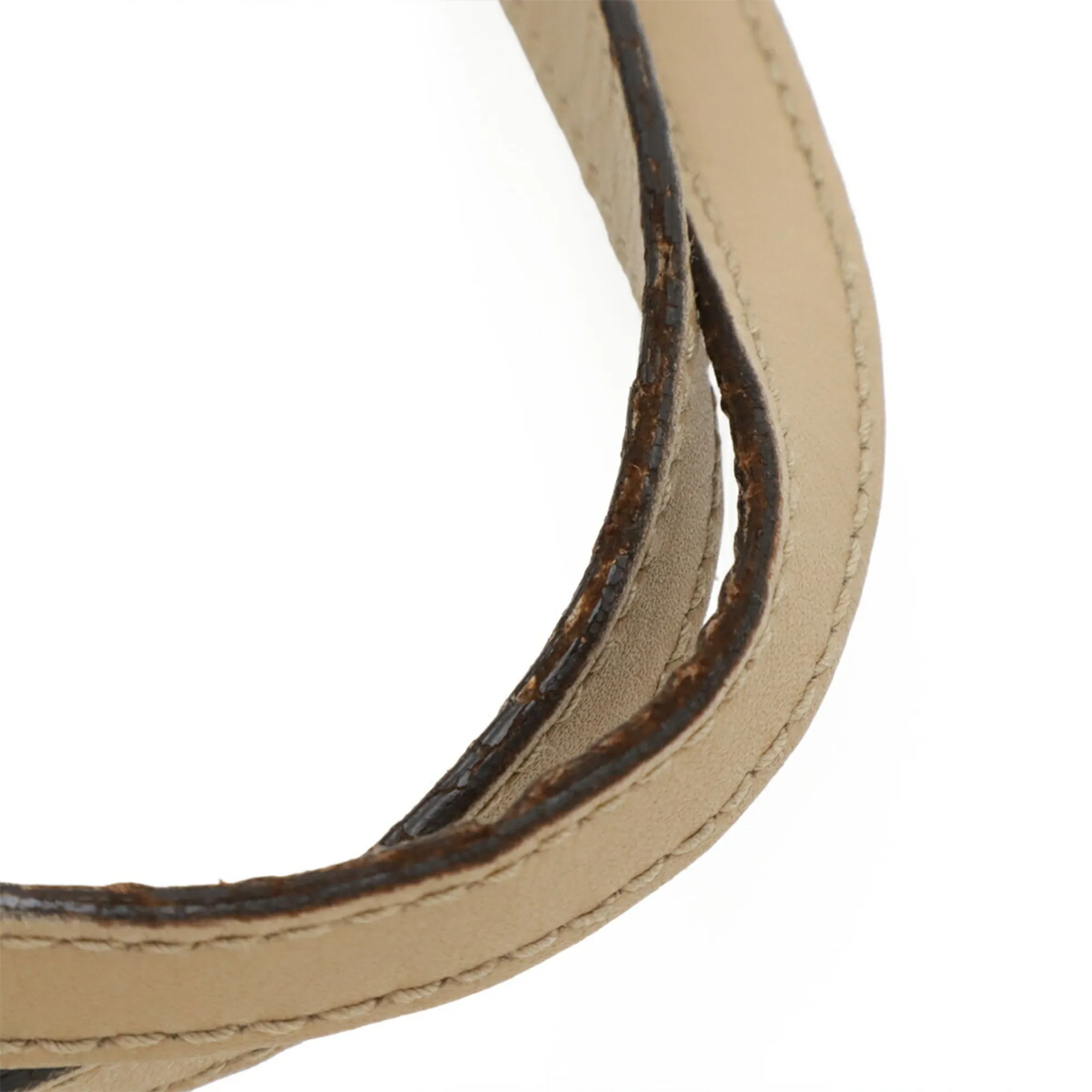 GUCCI Cream Leather Shoulder Bag