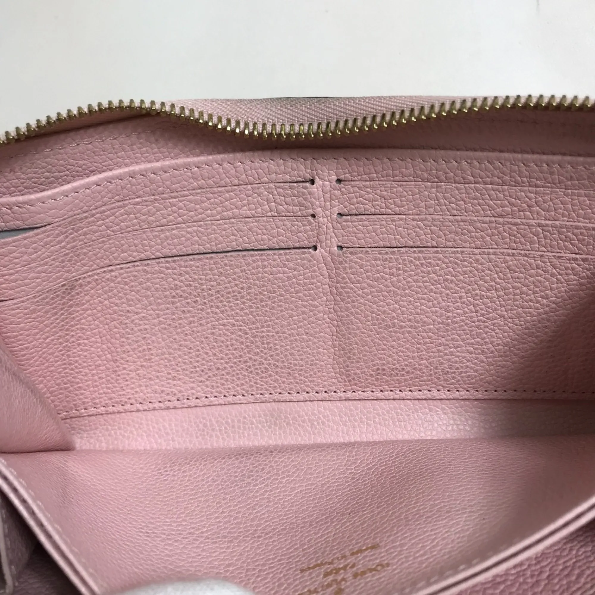 LOUIS VUITTON Pink Monogram Leather Wallet