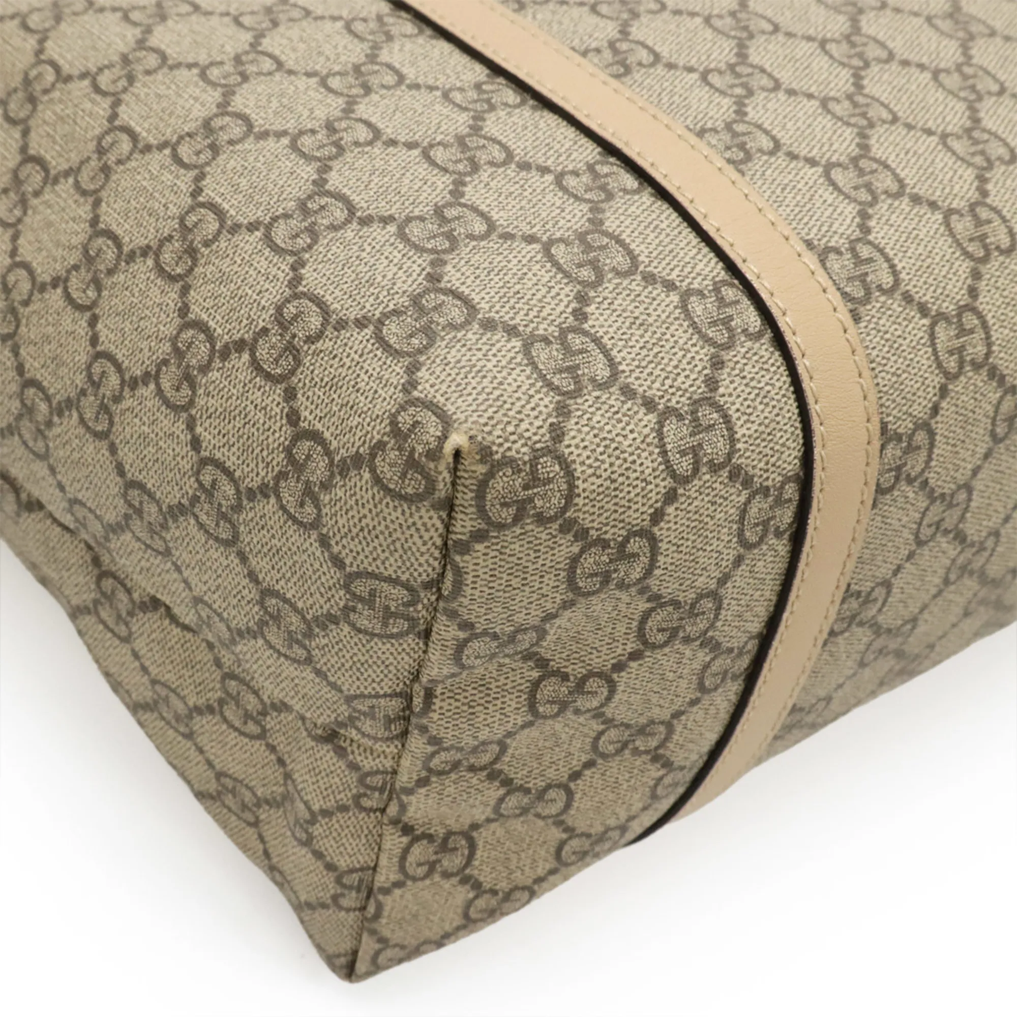 GUCCI Cream Leather Shoulder Bag