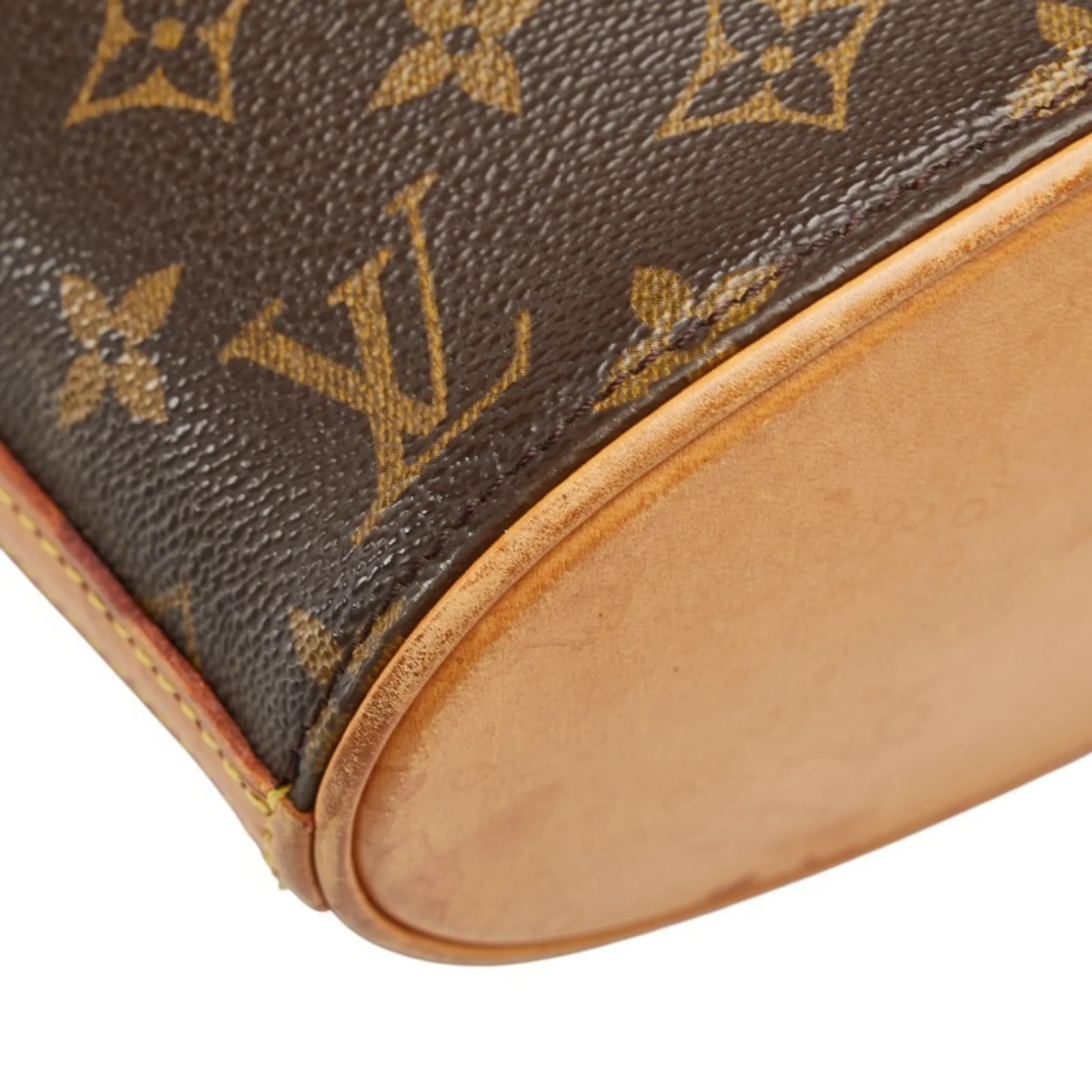 LOUIS VUITTON Brown Monogram Leather Shoulder Bag