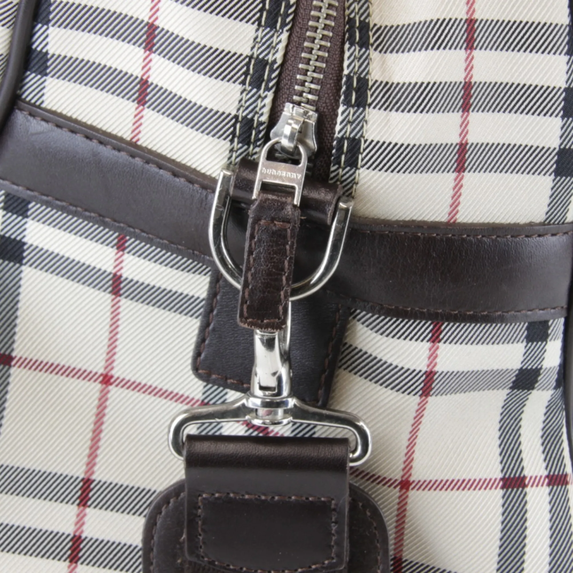 BURBERRY Cream Boston Bag