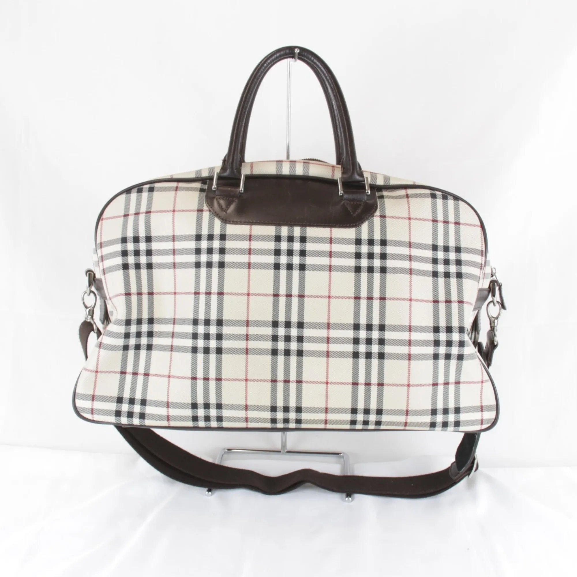 BURBERRY Cream Boston Bag