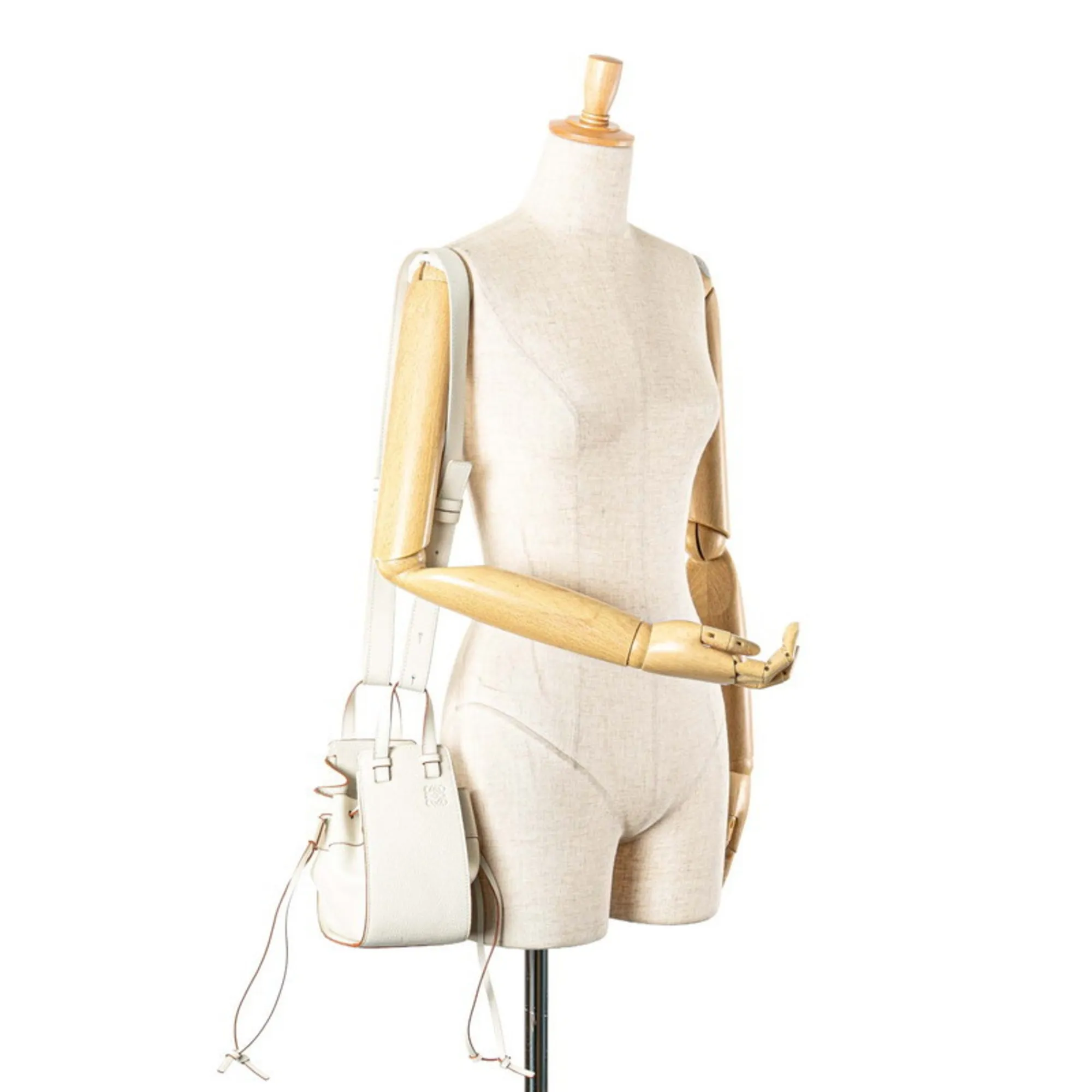 LOEWE White Leather Hammock Shoulder Bag