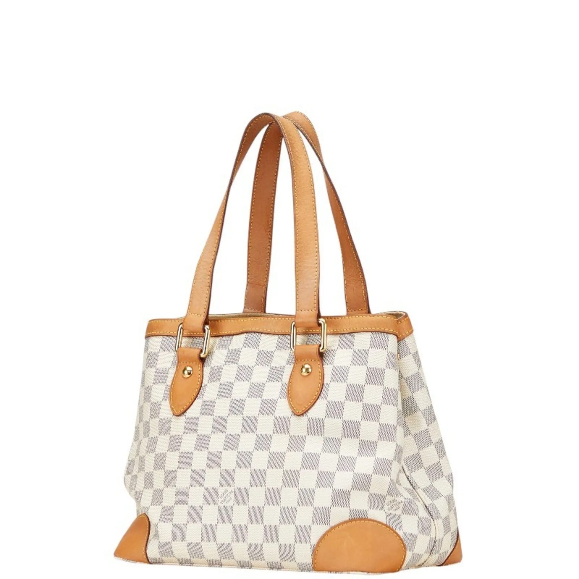 LOUIS VUITTON White Damier Leather Bag