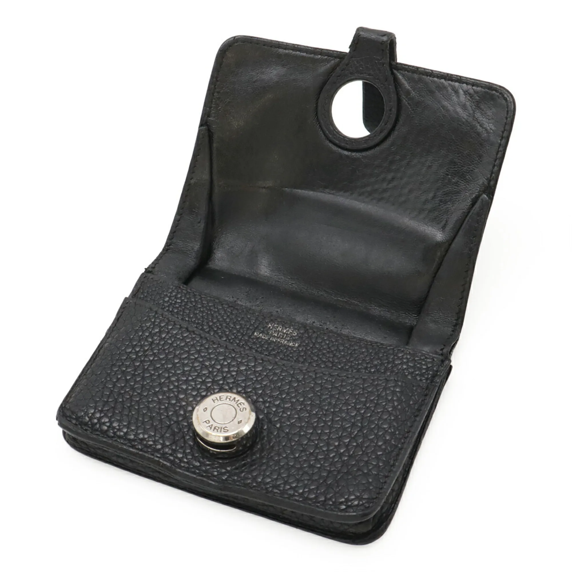 HERMES Black Leather Wallet