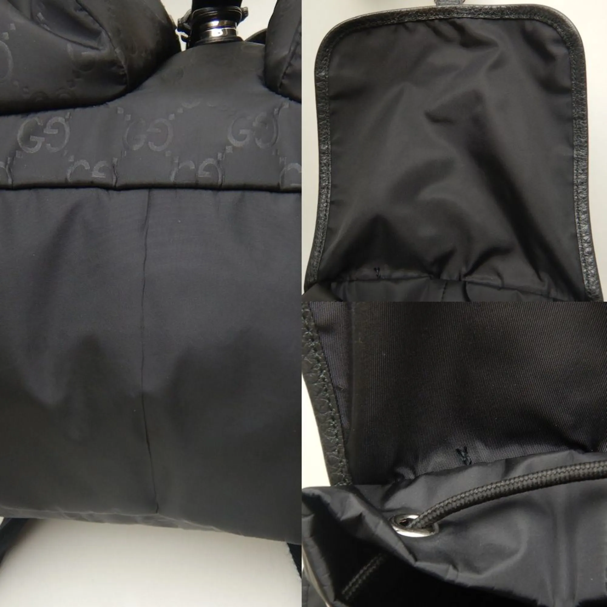 GUCCI Black Leather Backpack