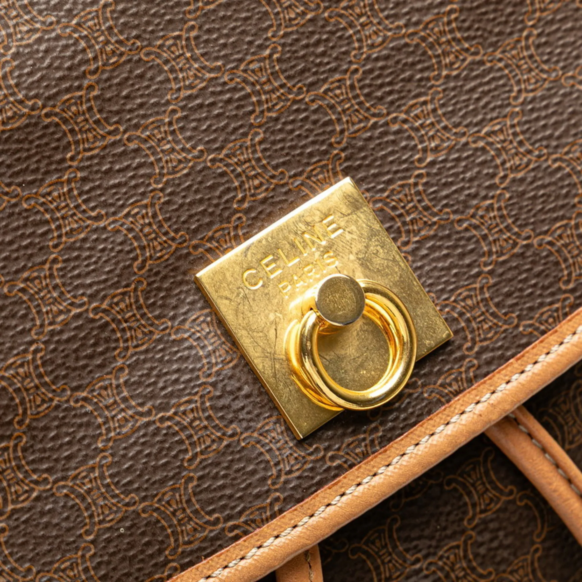 CELINE Brown Leather Backpack