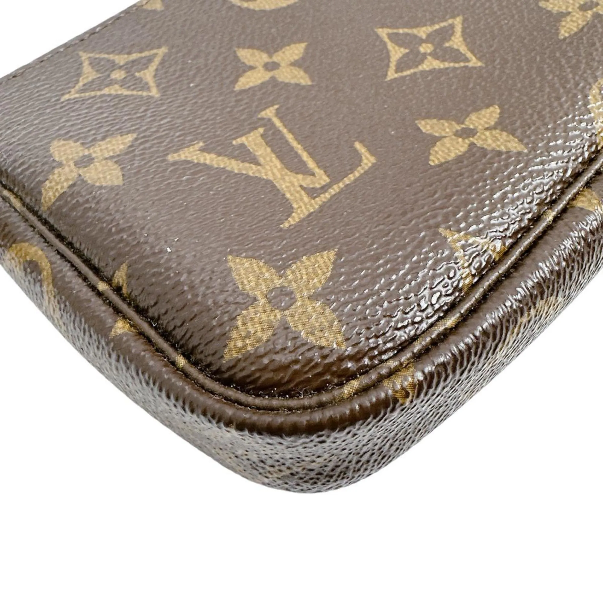 LOUIS VUITTON Brown Monogram Pouch
