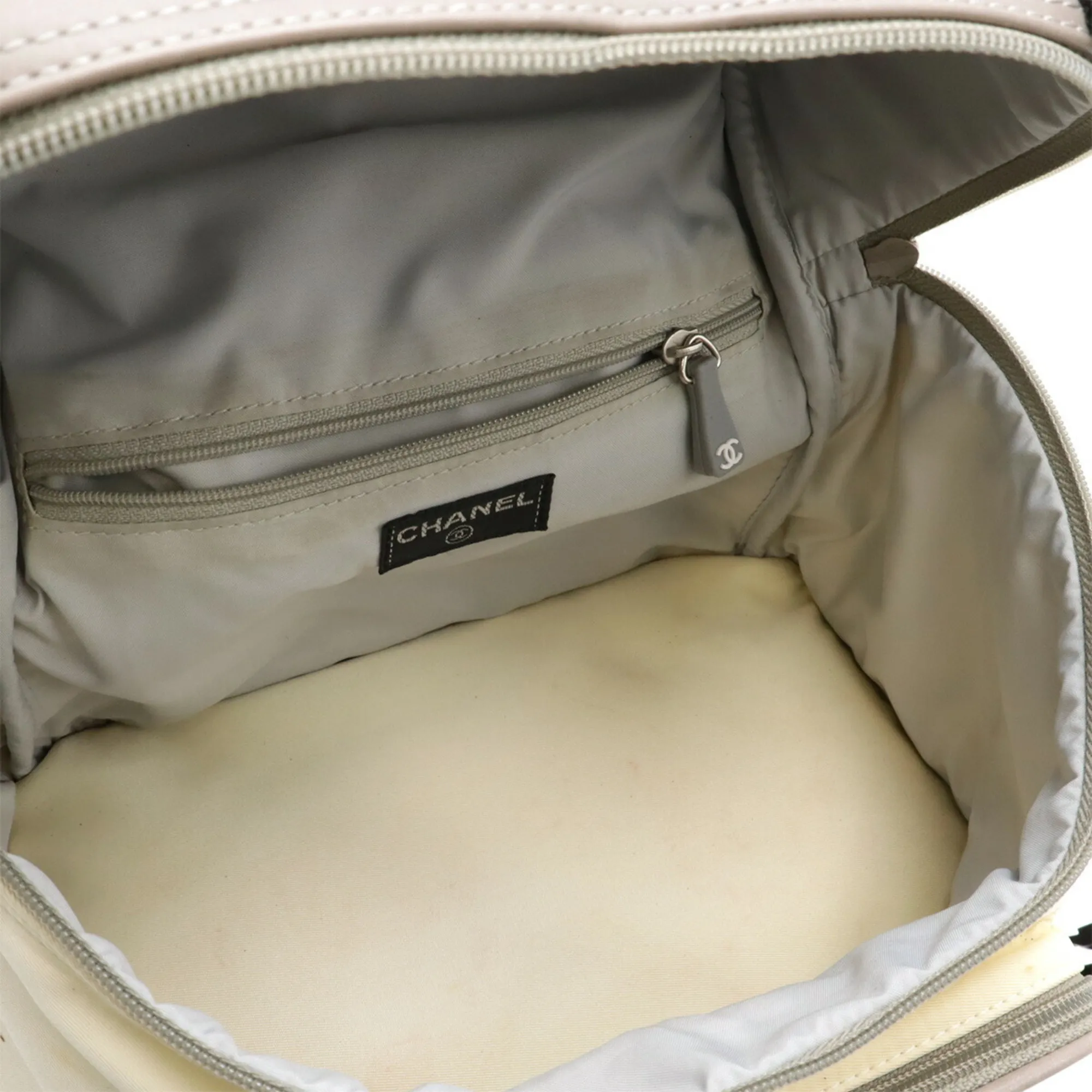 CHANEL Black Logo Backpack